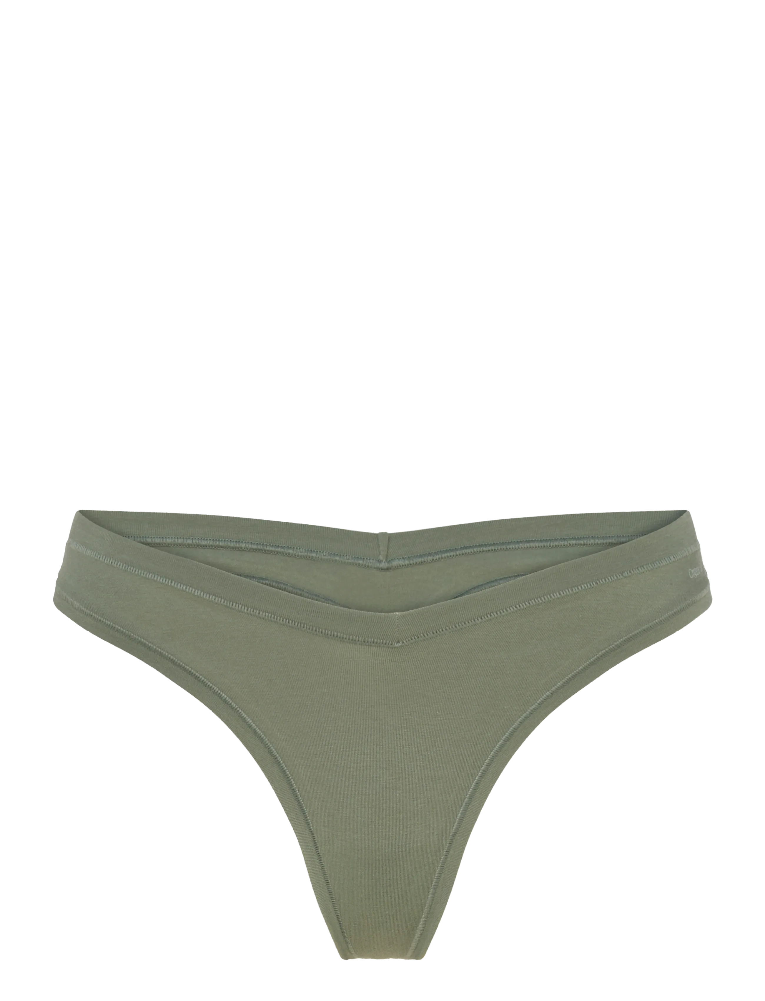 ORGANIC BASICS Flex Stringtanga Khaki - XS - Damen