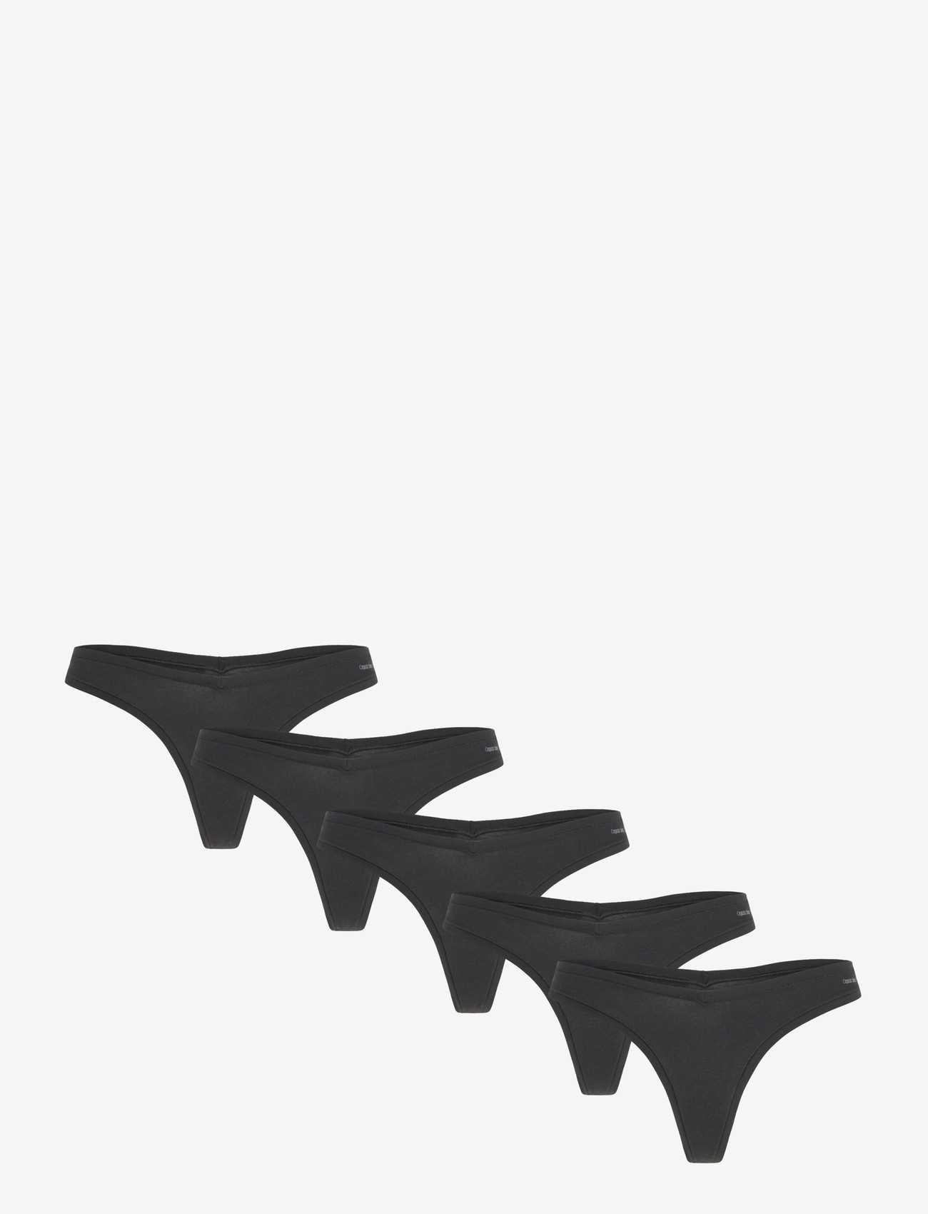 Organic Basics - Flex Thong 5-Pack - stringid - black / black / black / black / black - 0