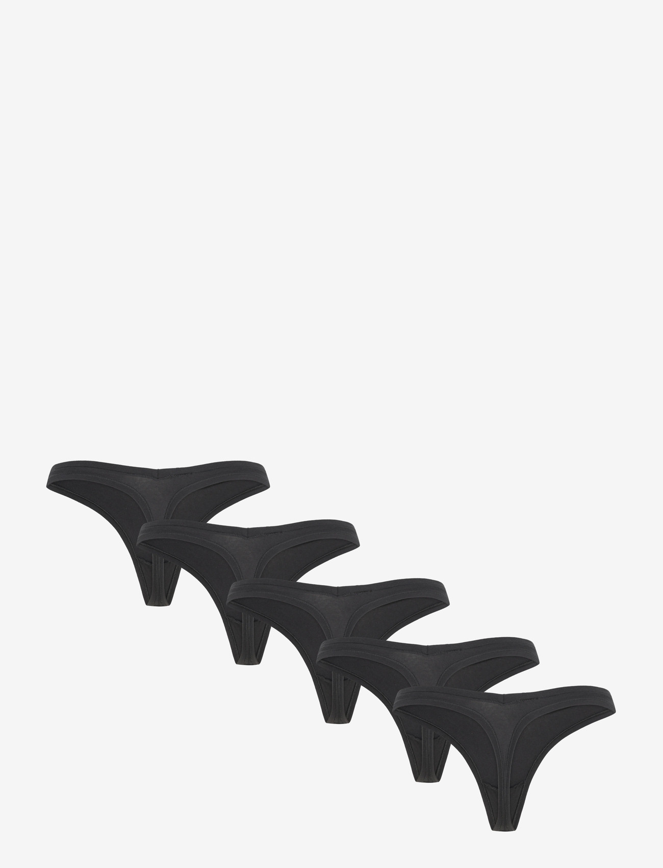 Organic Basics - Flex Thong 5-Pack - stringid - black / black / black / black / black - 2