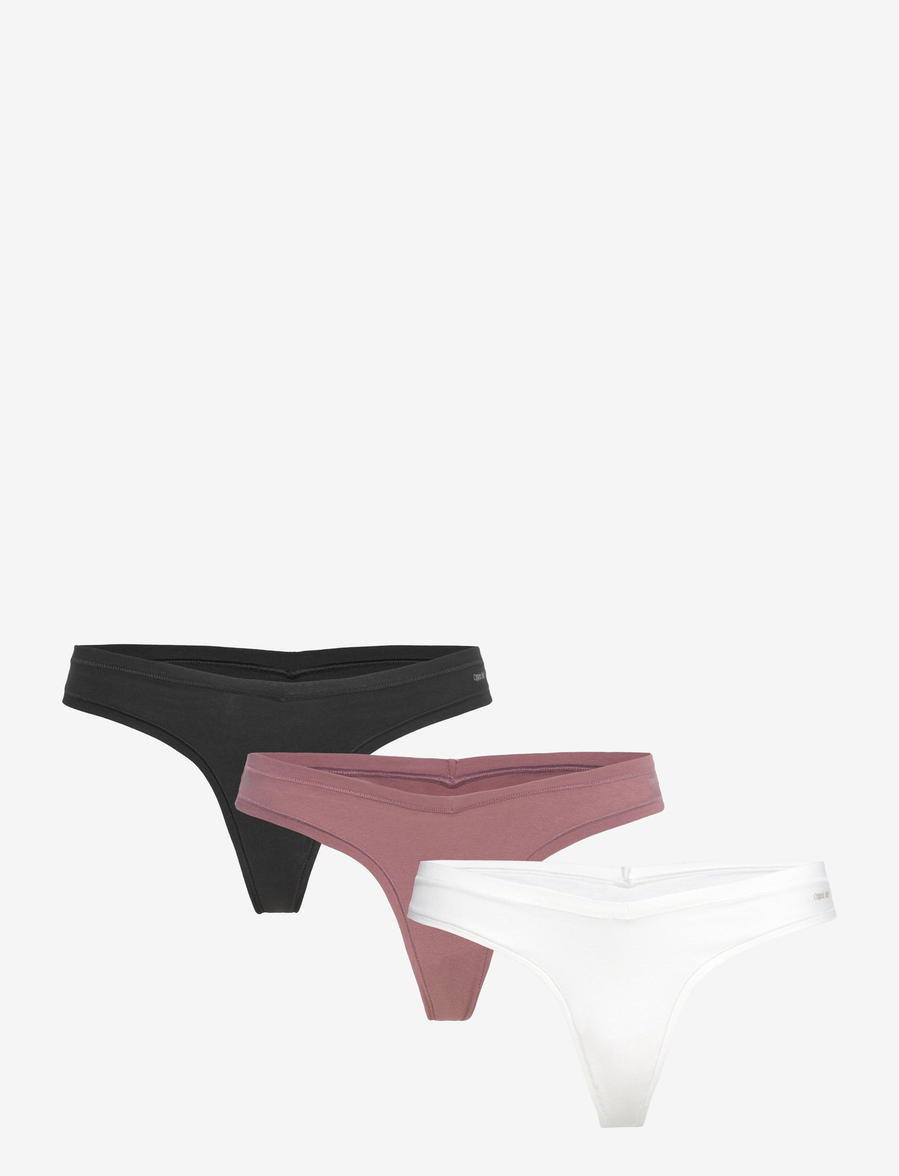 Organic Basics - Flex Thong 3-pack - stringtrusser - off white/rose wood/black - 1