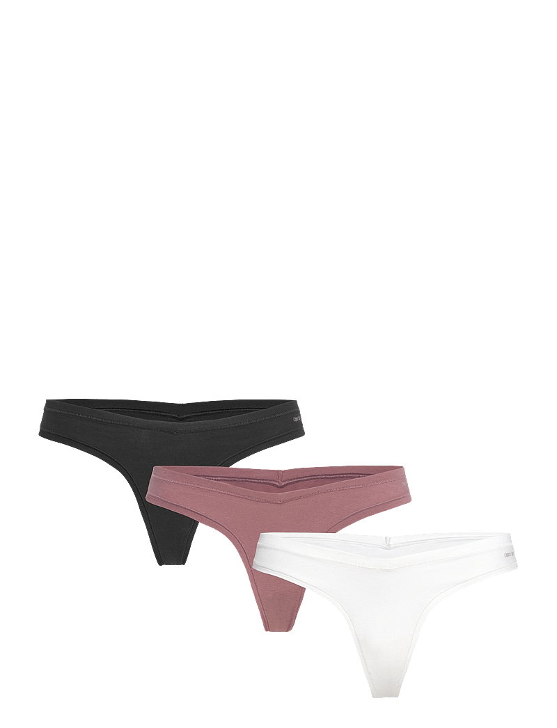Organic Basics - Flex Thong 3-pack - stringtrusser - off white/rose wood/black - 1