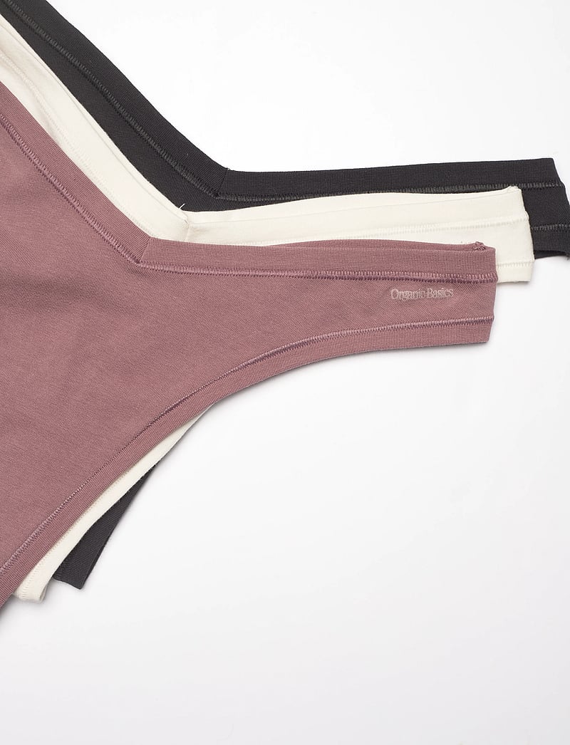 Organic Basics - Flex Thong 3-pack - stringtrusser - off white/rose wood/black - 5