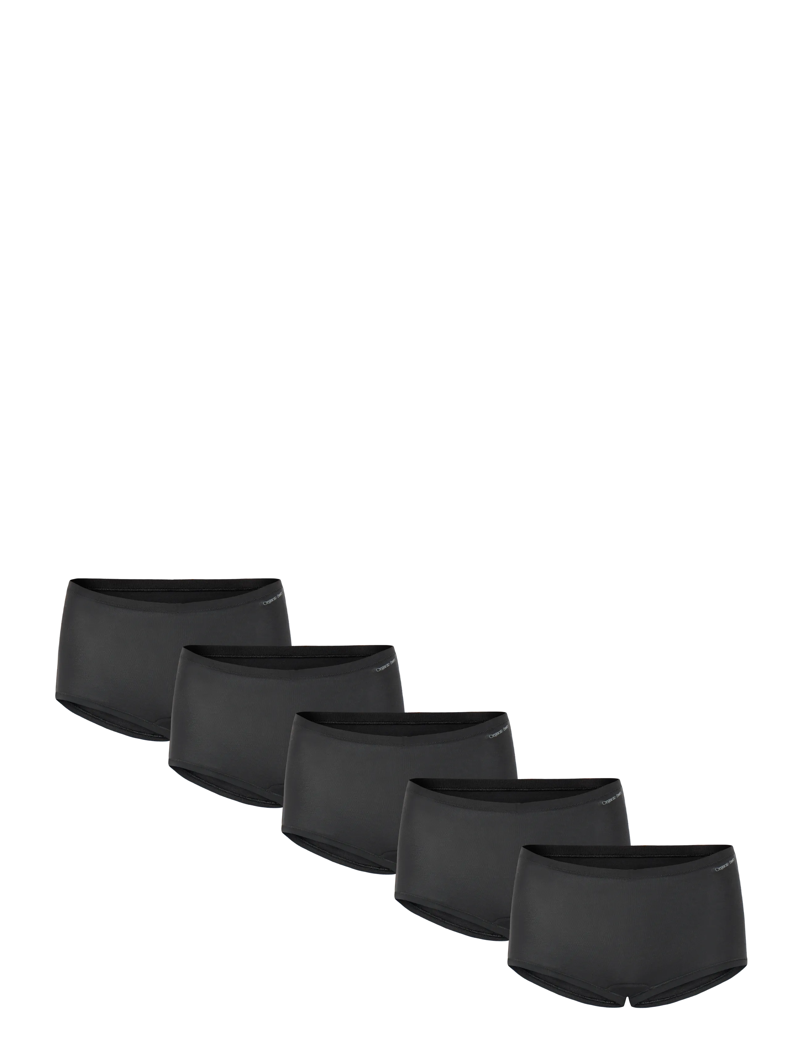 Organic Basics Flex Shorty 5-Pack - Organic Basics - BLACK / BLACK / BLACK / BLACK / BLACK / black