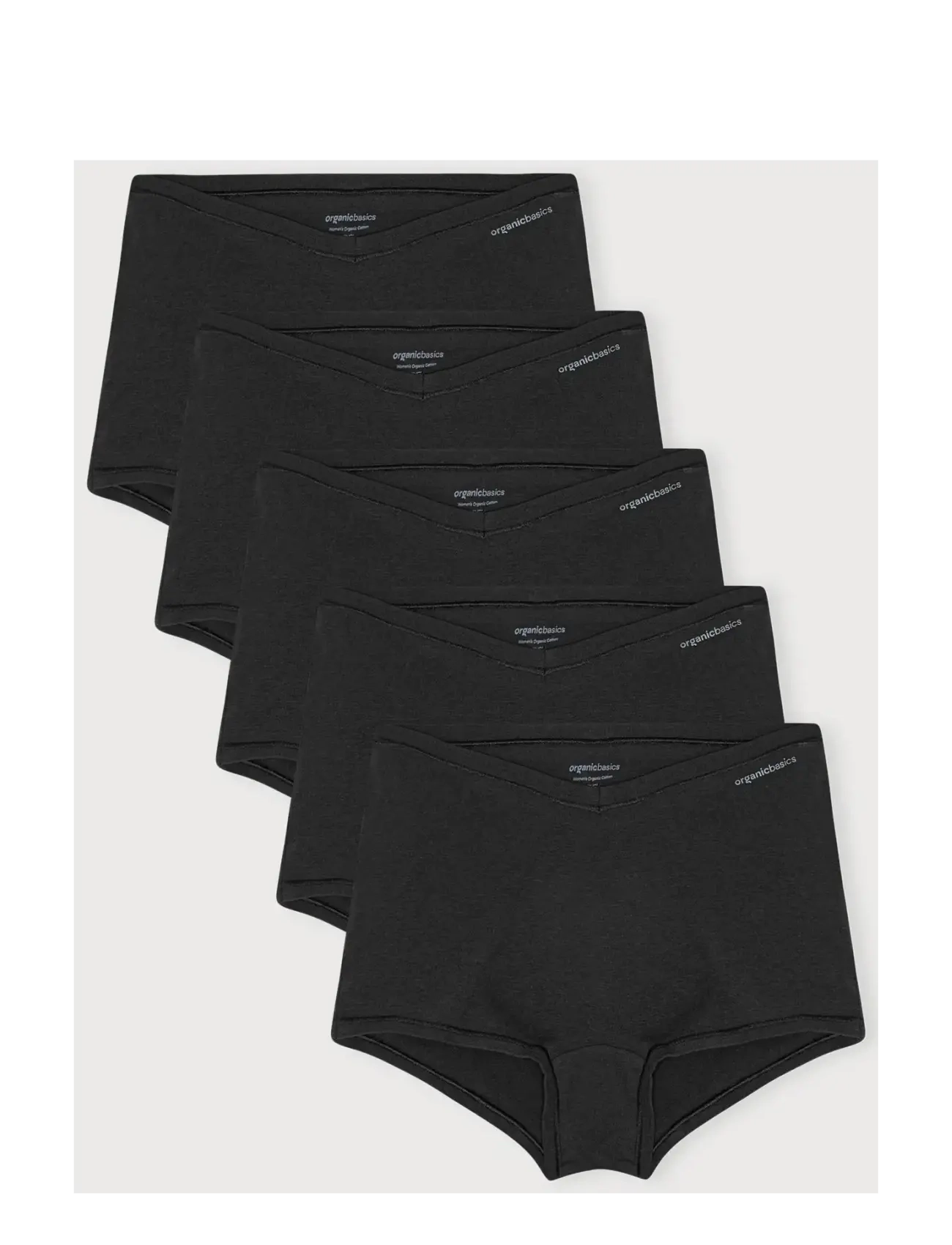 Organic Basics Flex Shorty 5-Pack - Undertøj - BLACK / BLACK / BLACK / BLACK / BLACK / black