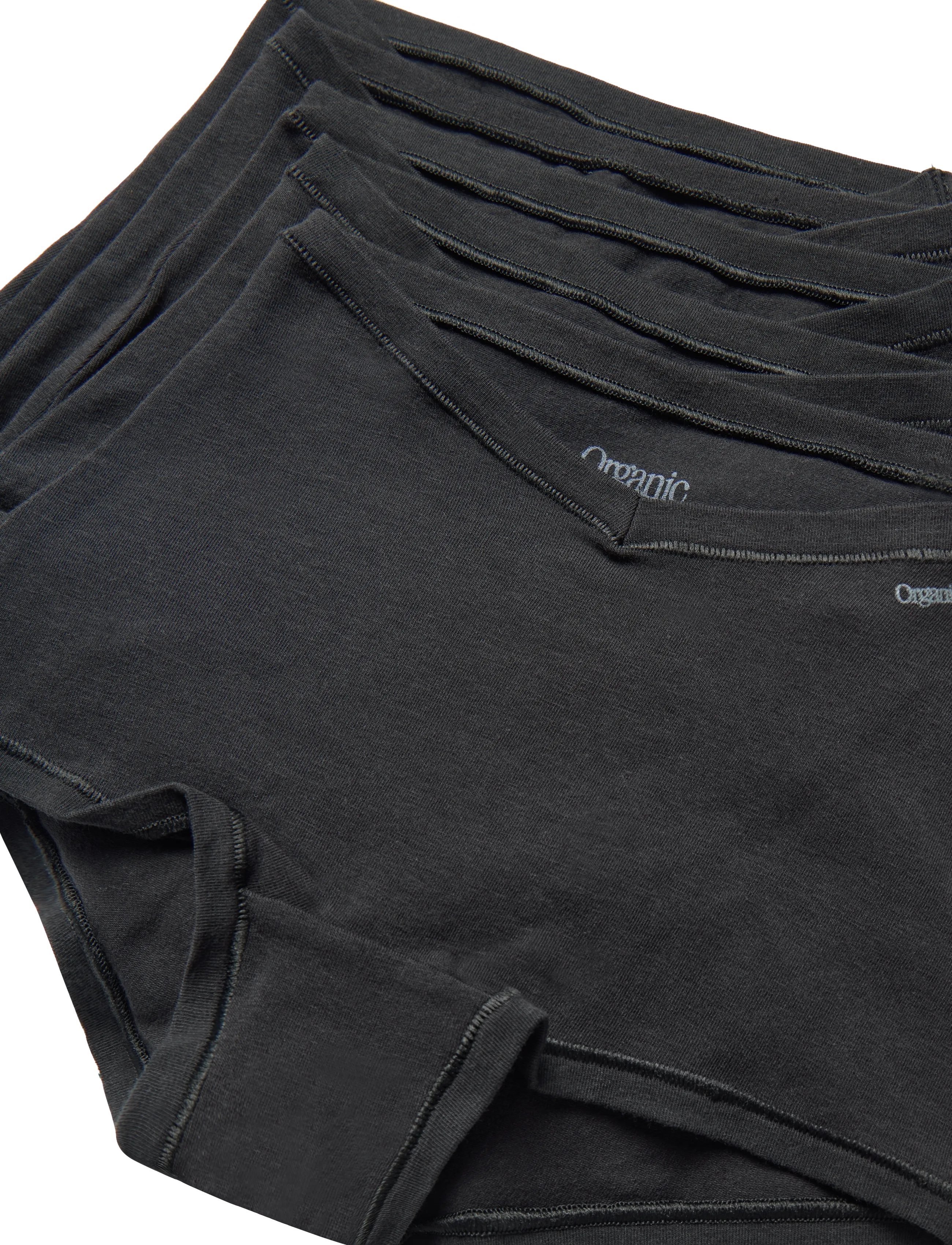 Organic Basics - Flex Shorty 5-Pack - damen - black / black / black / black / black - 4