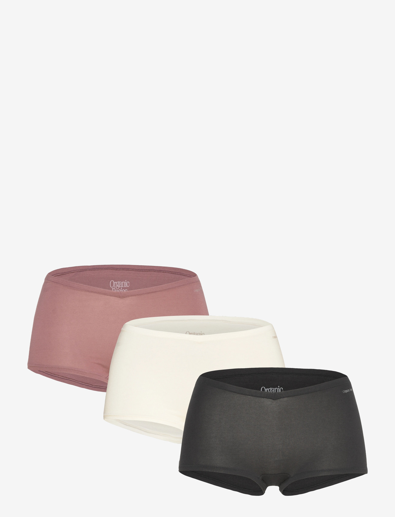 Organic Basics - Flex Shorty 3-pack - hipsterid ja bokserid - off white / rose wood / black - 1