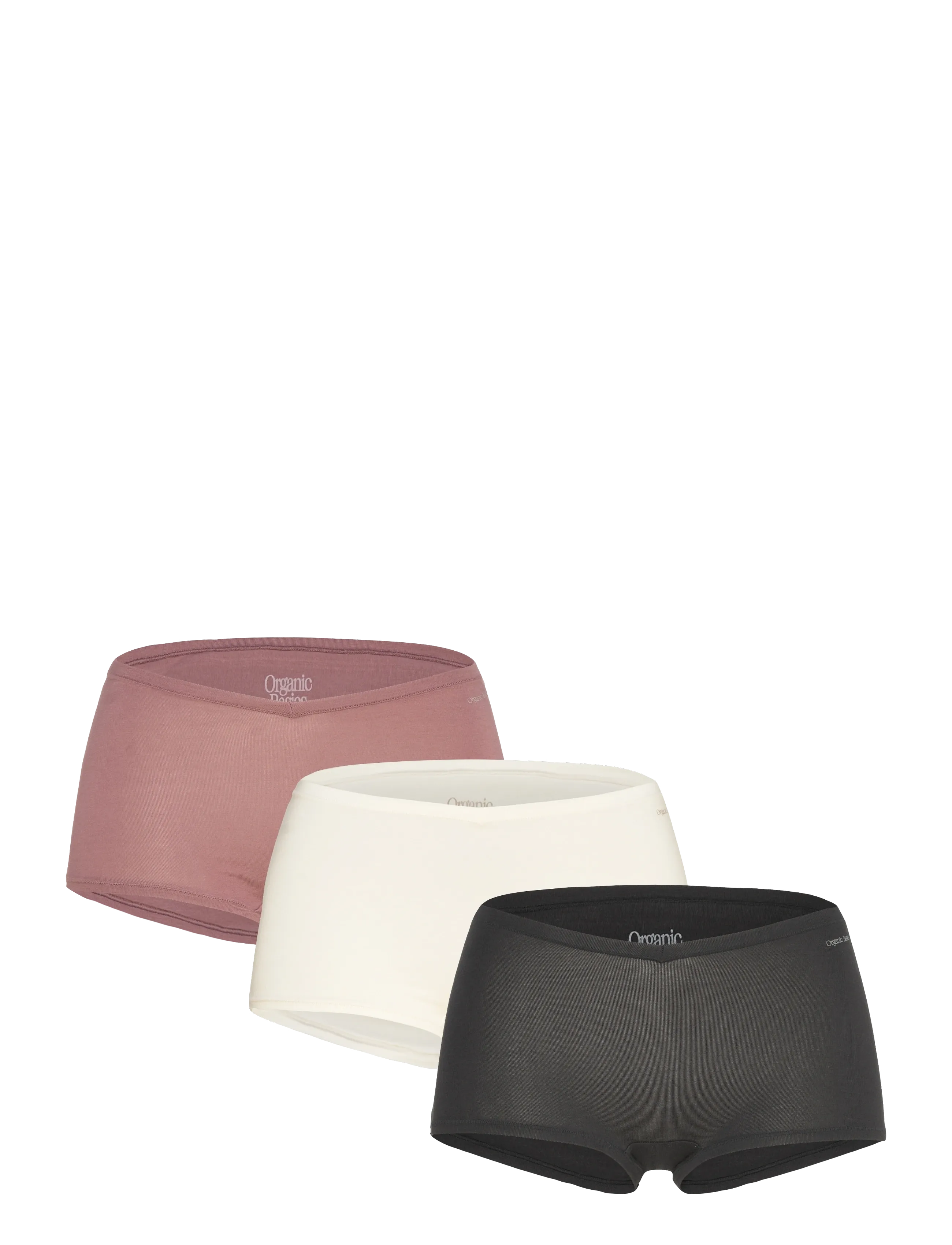 Organic Basics Flex Shorty 3-pack - Organic Basics - OFF WHITE / ROSE WOOD / BLACK / multi