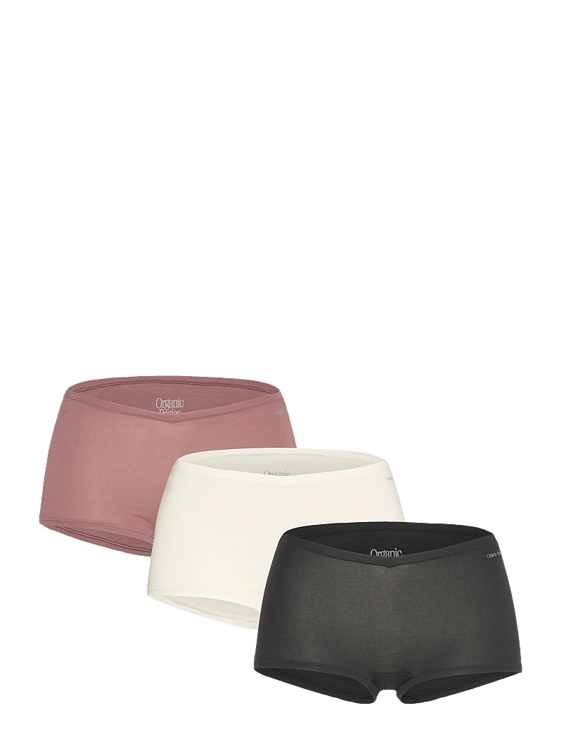Organic Basics - Flex Shorty 3-pack - hipsterid ja bokserid - off white / rose wood / black - 1