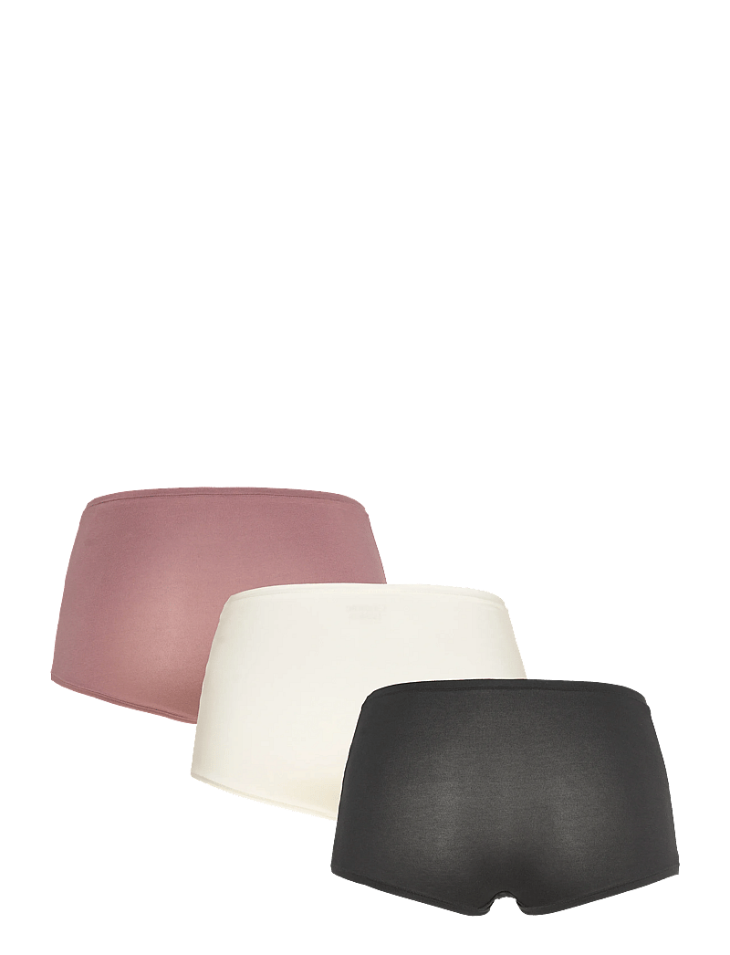 Organic Basics - Flex Shorty 3-pack - hipsterid ja bokserid - off white / rose wood / black - 2
