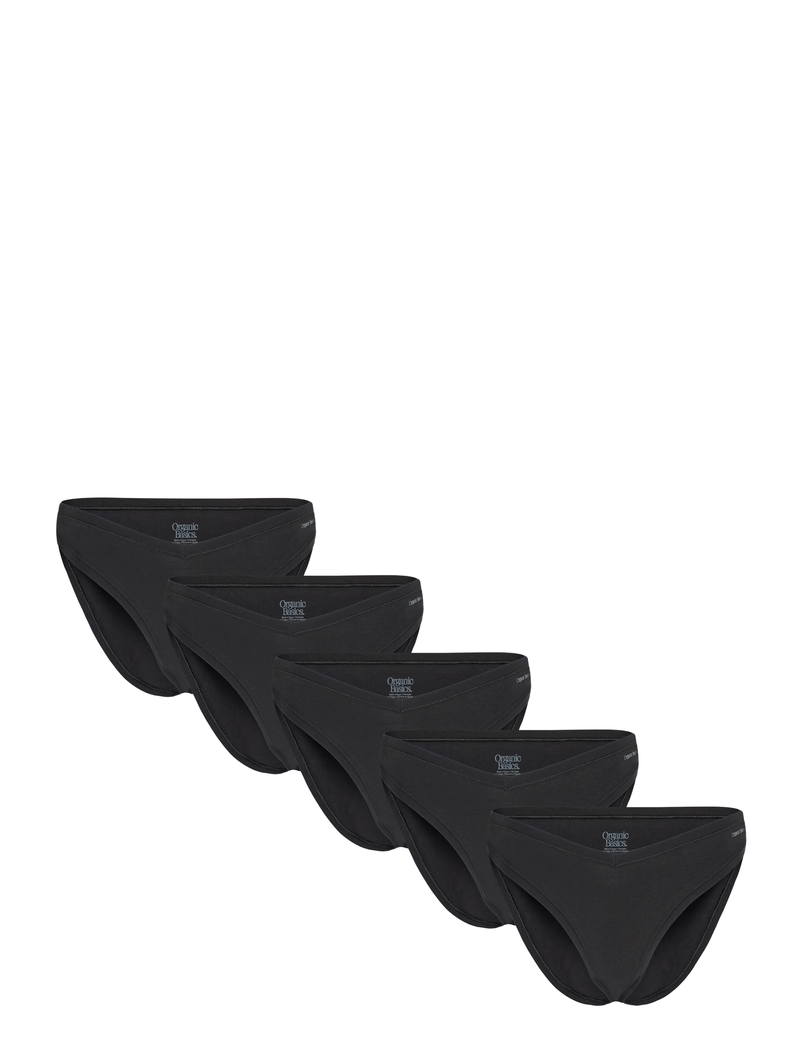 Organic Basics Flex Cheeky Briefs 5-Pack - Organic Basics - BLACK / BLACK / BLACK / BLACK / BLACK / black