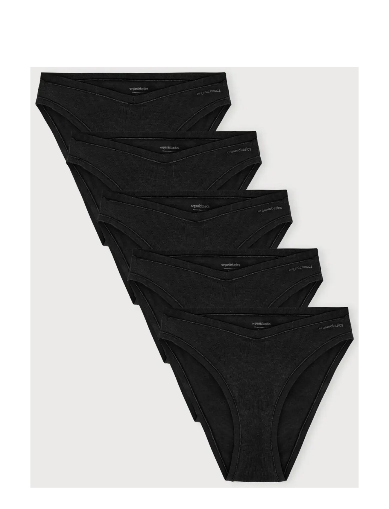 Organic Basics Flex Cheeky Briefs 5-Pack - Lingerie - BLACK / BLACK / BLACK / BLACK / BLACK / black