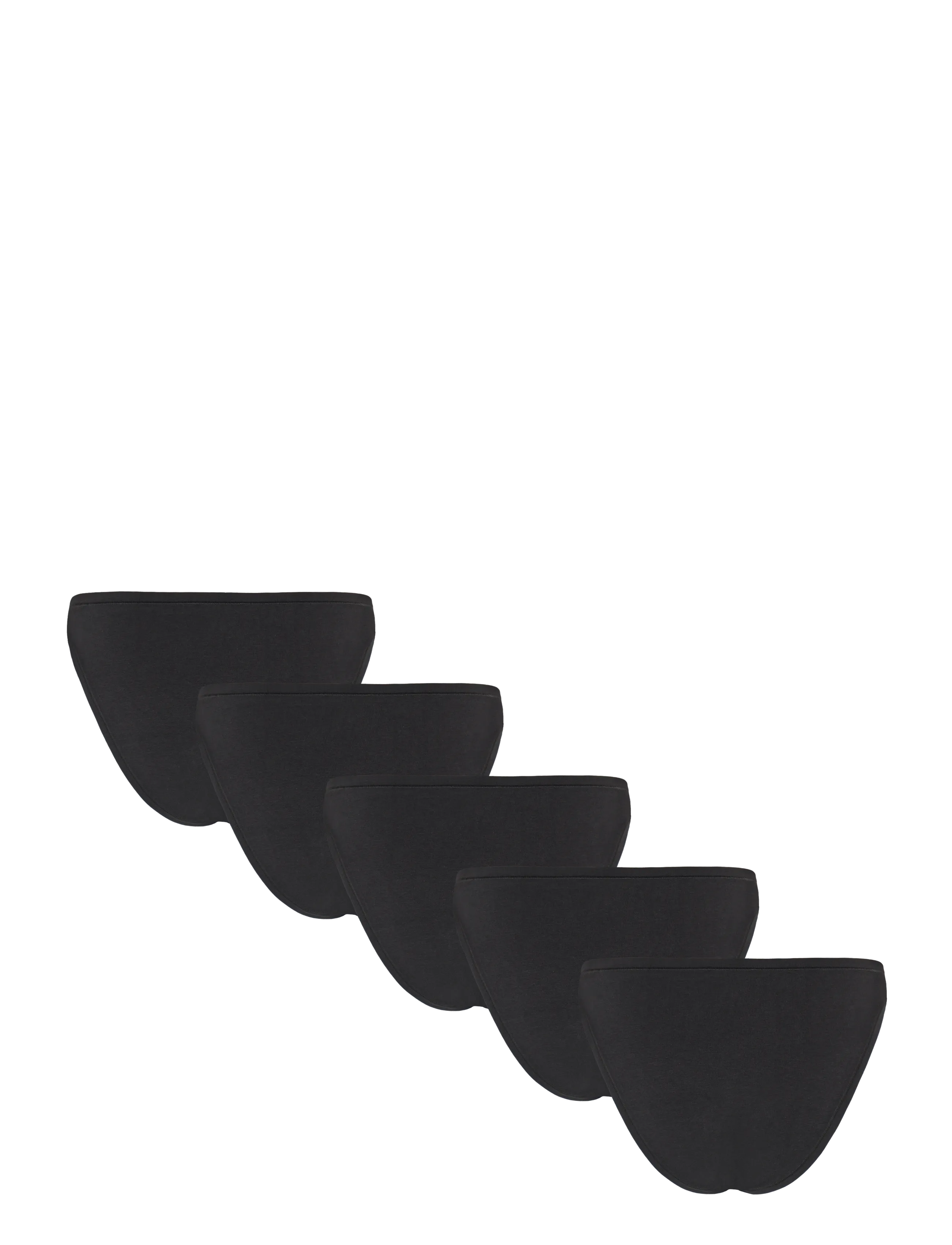Organic Basics - Flex Cheeky Briefs 5-Pack - damen - black / black / black / black / black - 1