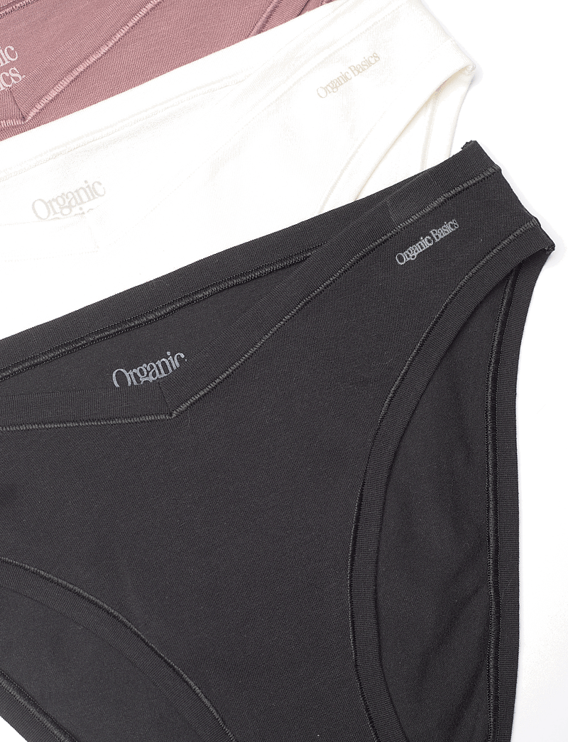 Organic Basics - Flex Cheeky Briefs 3-pack - briefs - off white/rose wood/black - 5