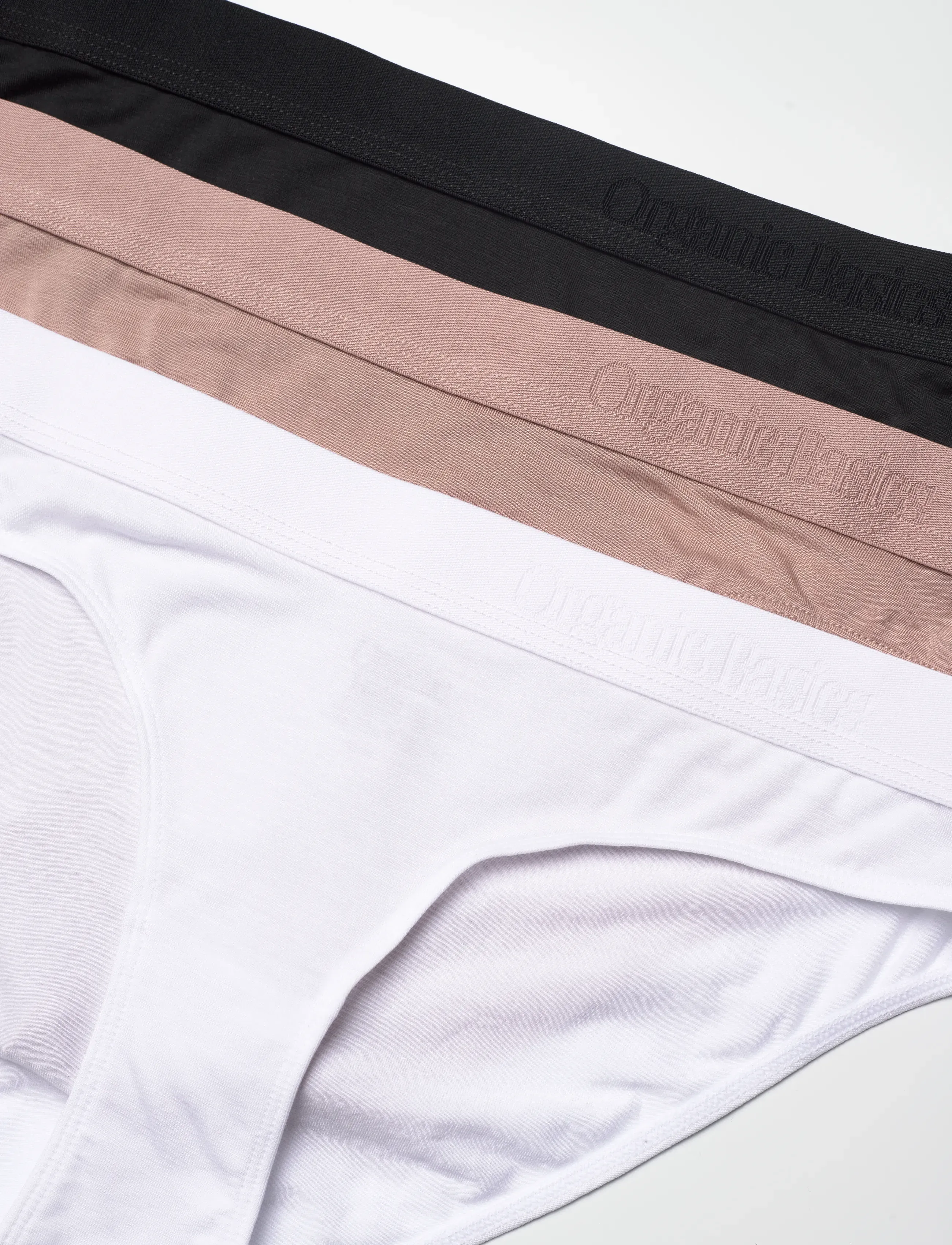 Organic Basics - Soft Touch Briefs 3-pack - naised - white / black / dusty rose - 1