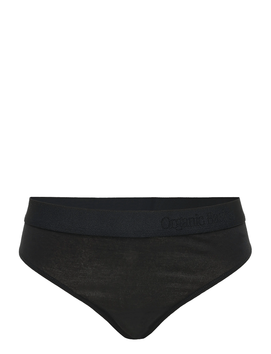 Organic Basics - Soft Touch Thong - tangas - black - 0