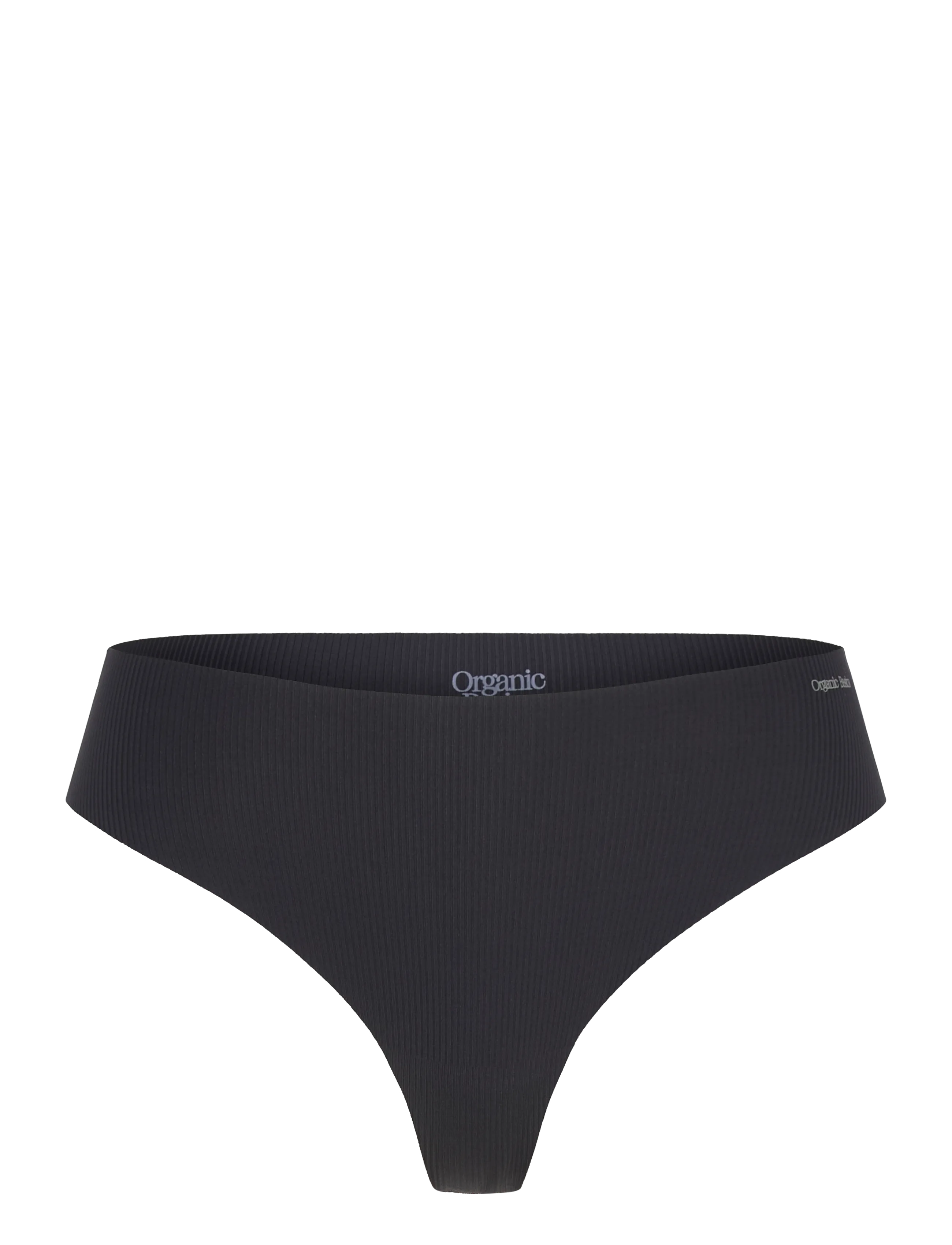 ORGANIC BASICS Naked Rib Stringtanga Schwarz - M - Damen