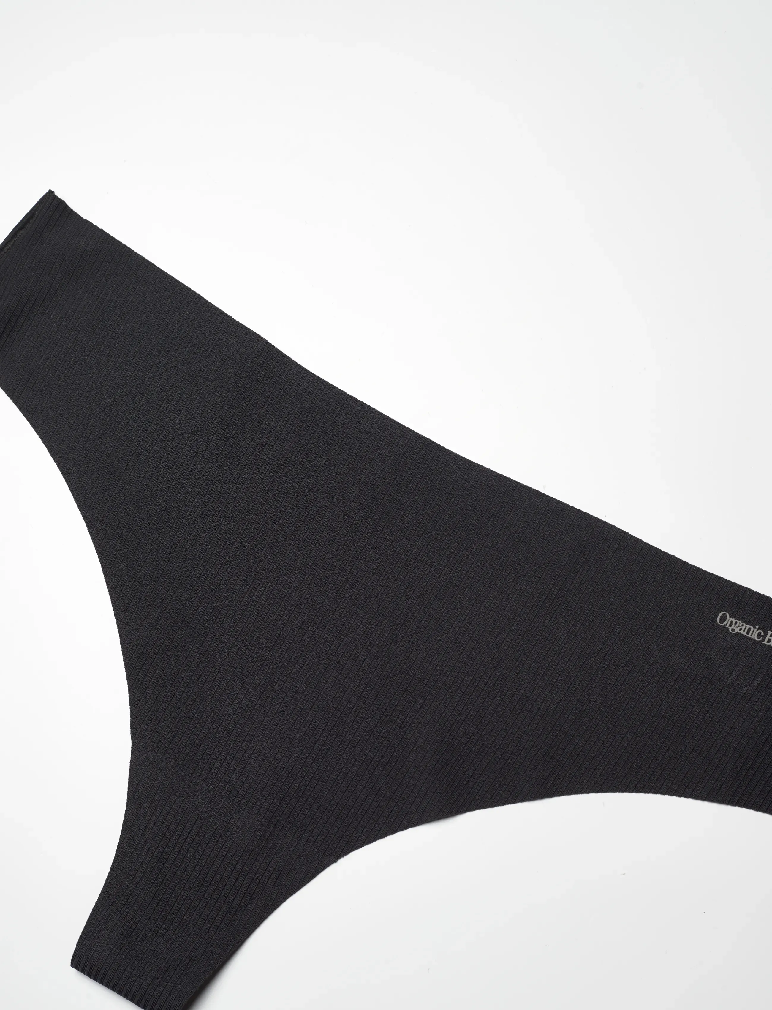 Organic Basics - Naked Rib Thong - die niedrigsten preise - black - 2
