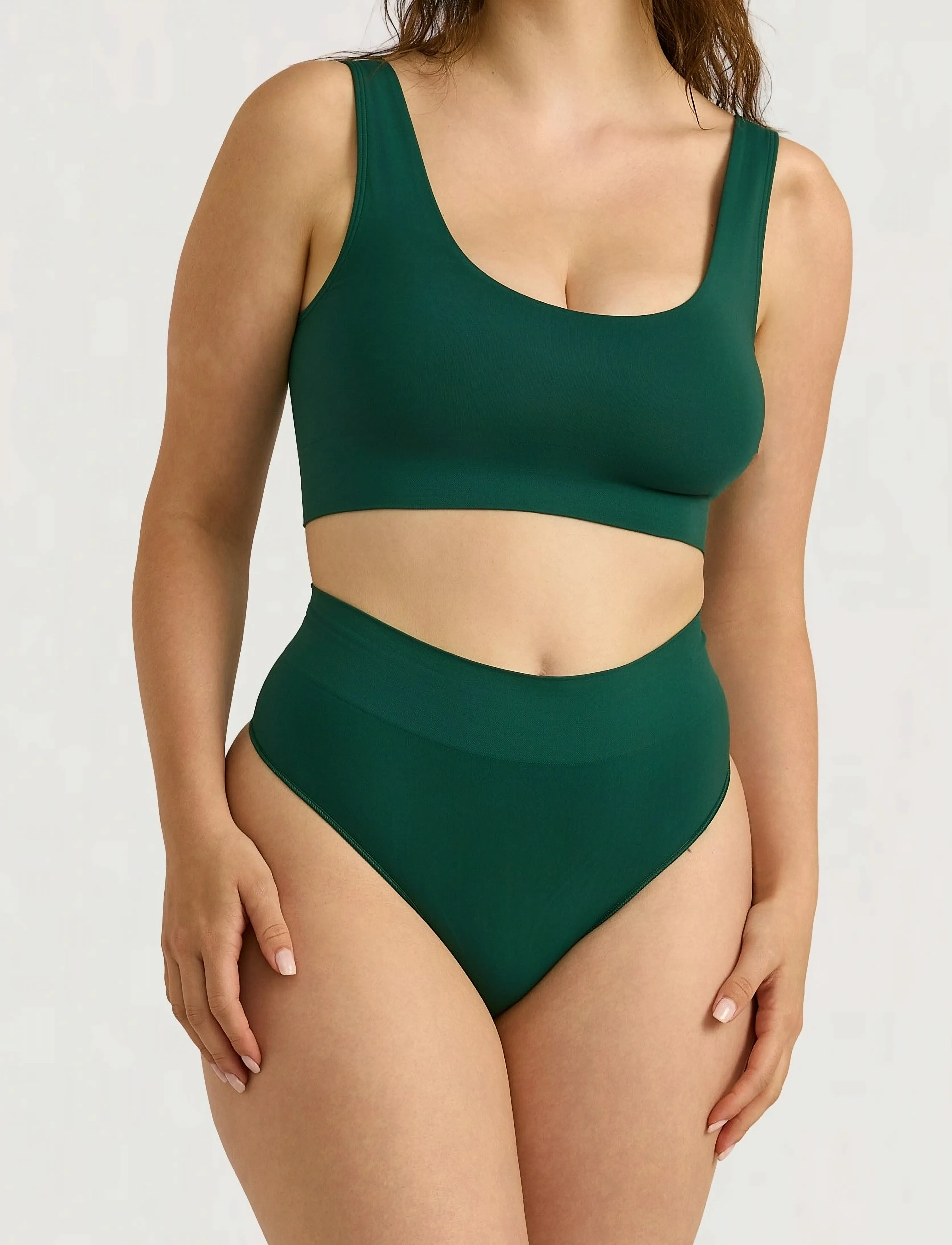 Organic Basics Smooth Thong, S, Green, Trusser > G-Streng, Dame