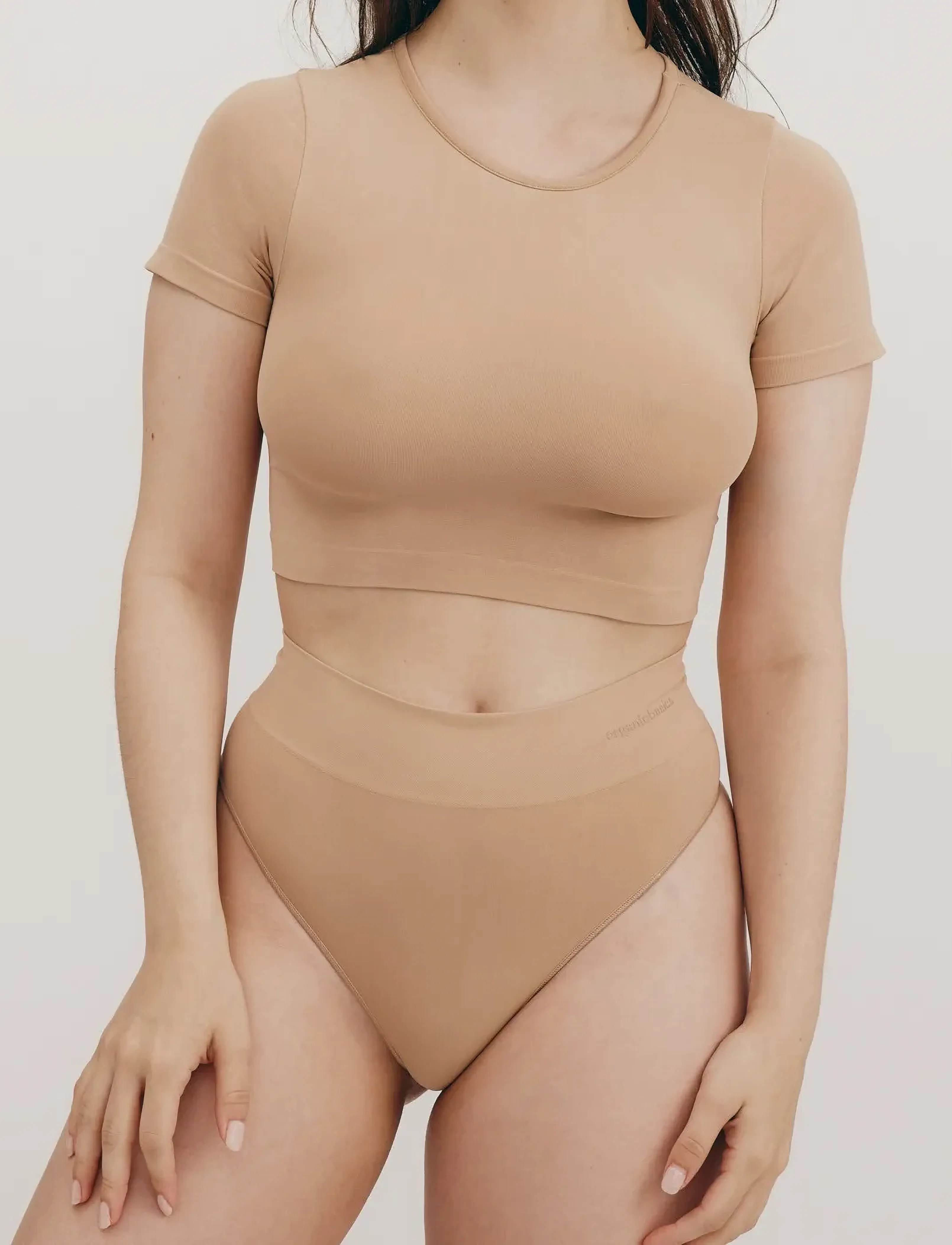 Organic Basics Smooth Thong, XL, Beige, Trusser > G-Streng, Dame