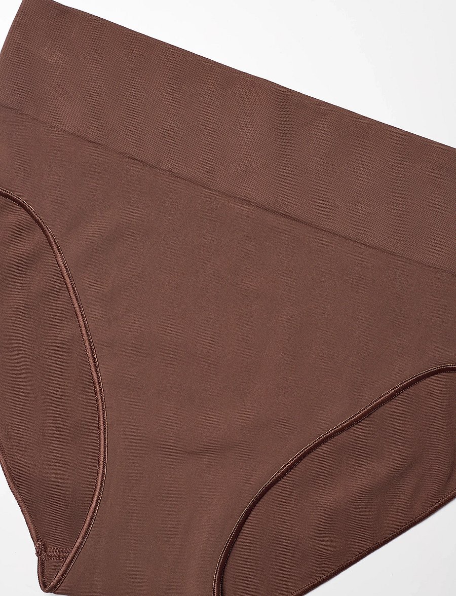 Organic Basics - Smooth High-Leg Briefs - kelnaitės - walnut - 2