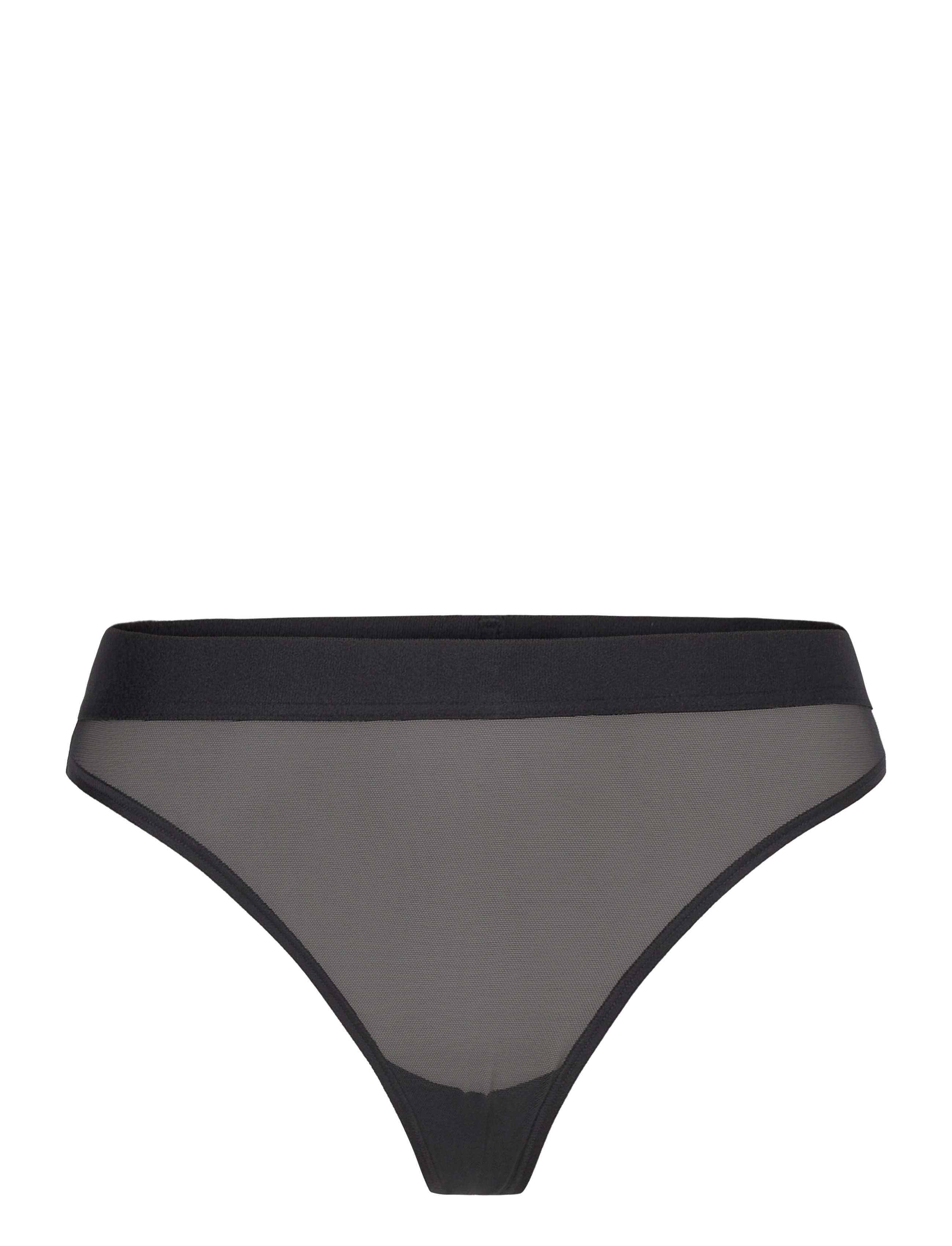 ORGANIC BASICS Mesh Stringtanga Schwarz - XS - Damen