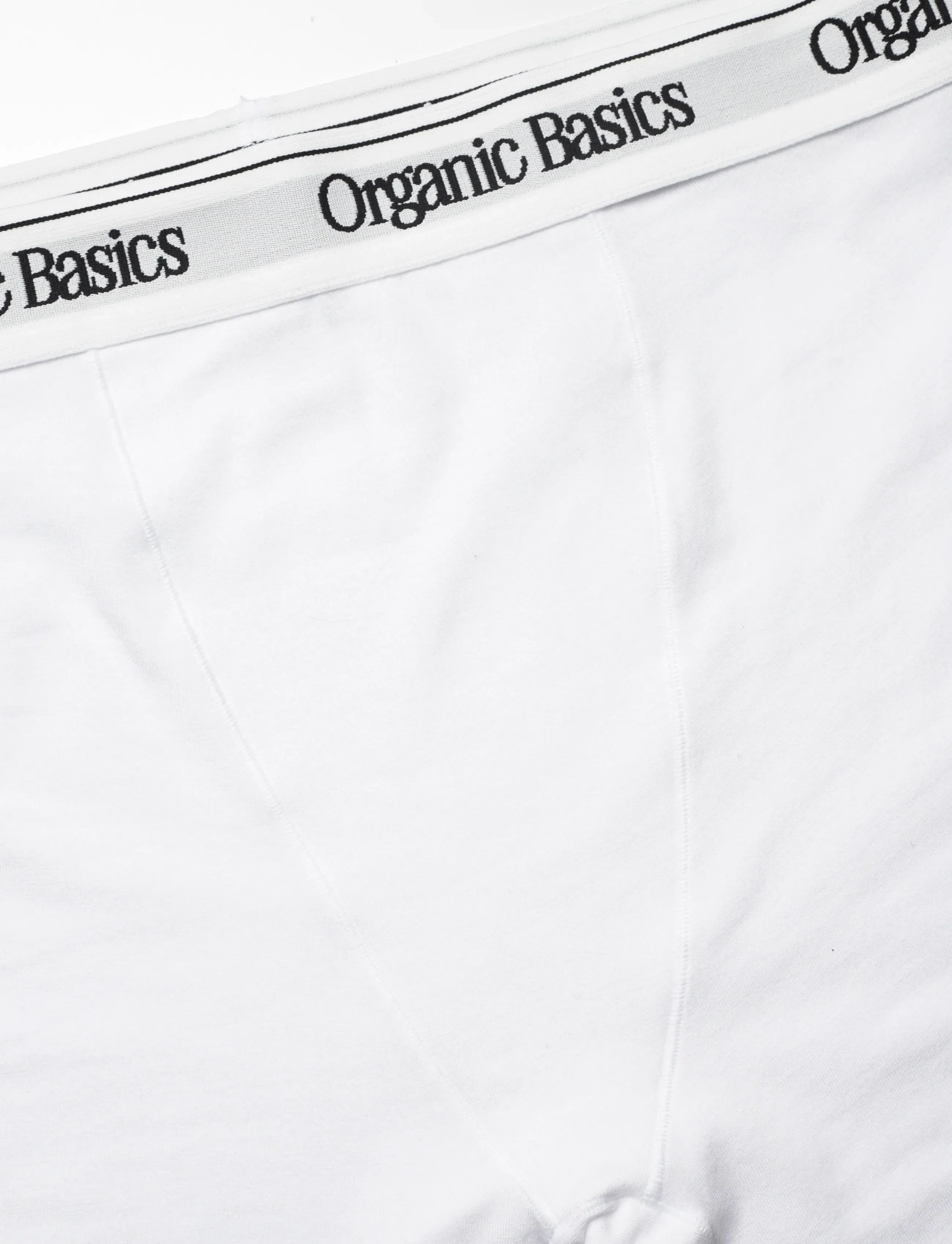 Organic Basics - Easy Boyfriend Boxer Briefs - laveste priser - white - 2