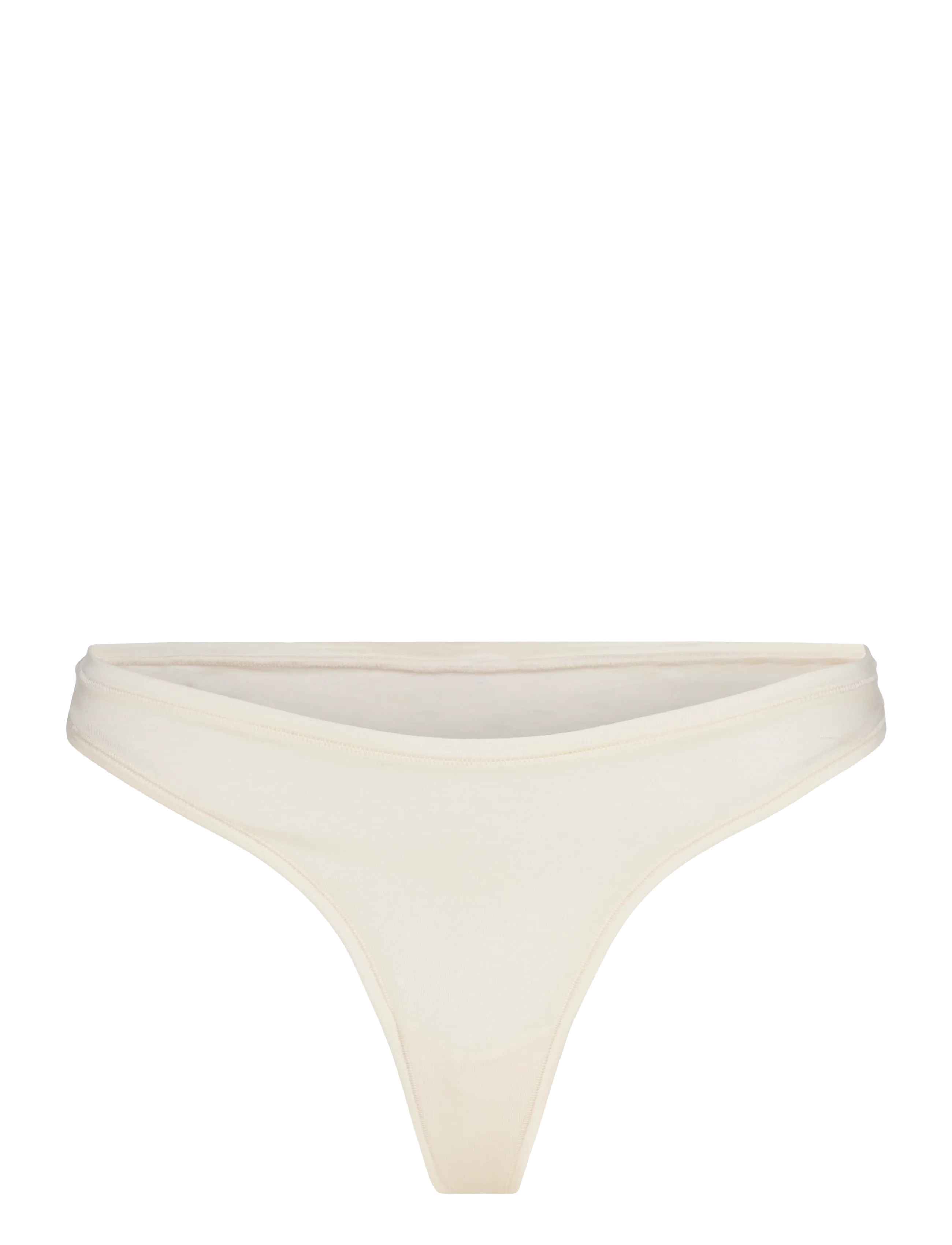 ORGANIC BASICS Soft Touch Veil Stringtanga Cream - S - Damen