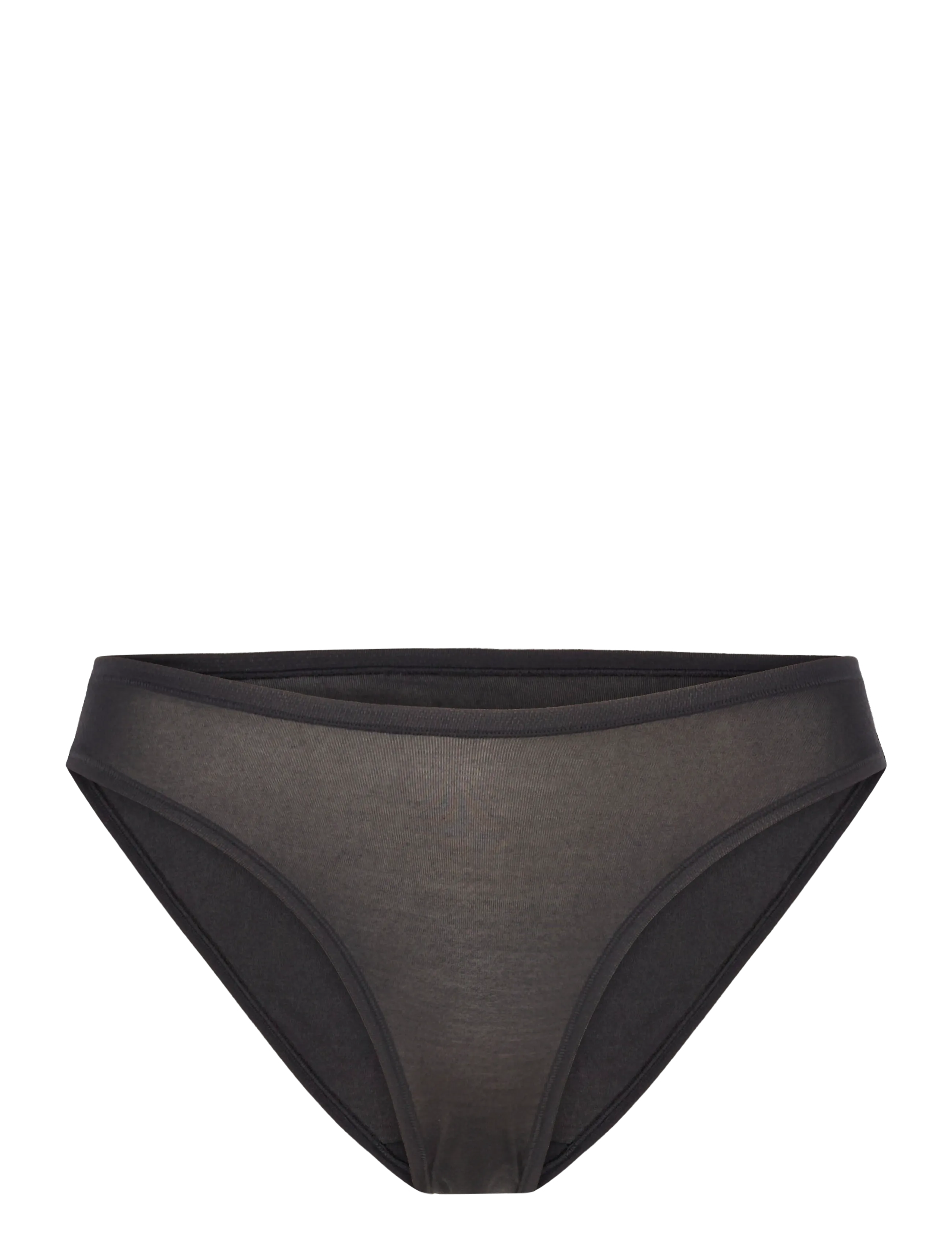 Organic Basics Soft Touch Veil High-Leg Briefs - Plus Size - BLACK / black