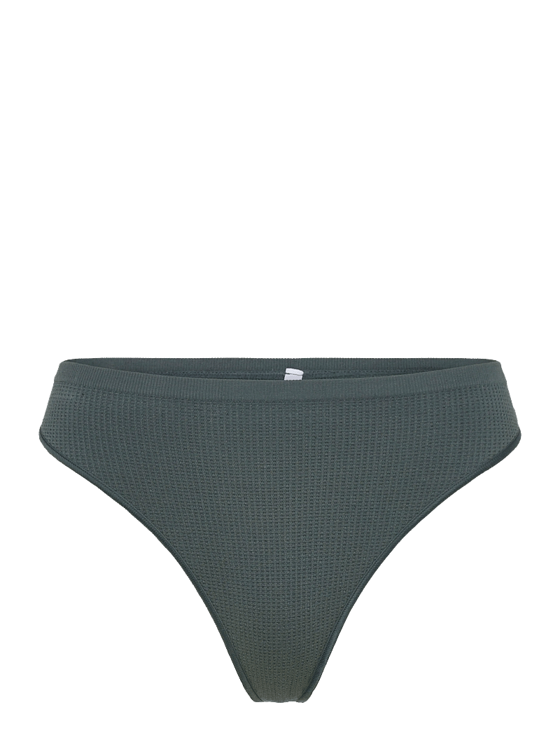Organic Basics - Seamless Waffle Thong - Õmblusteta aluspüksid - thunder - 0