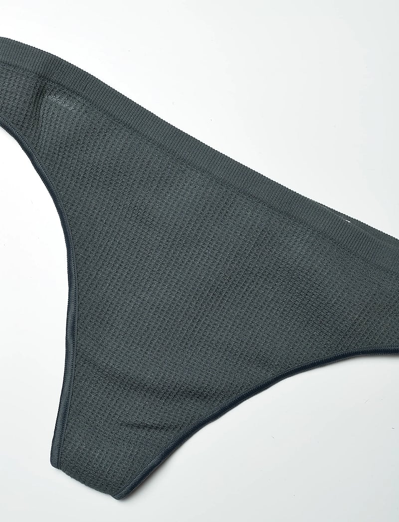 Organic Basics - Seamless Waffle Thong - Õmblusteta aluspüksid - thunder - 2