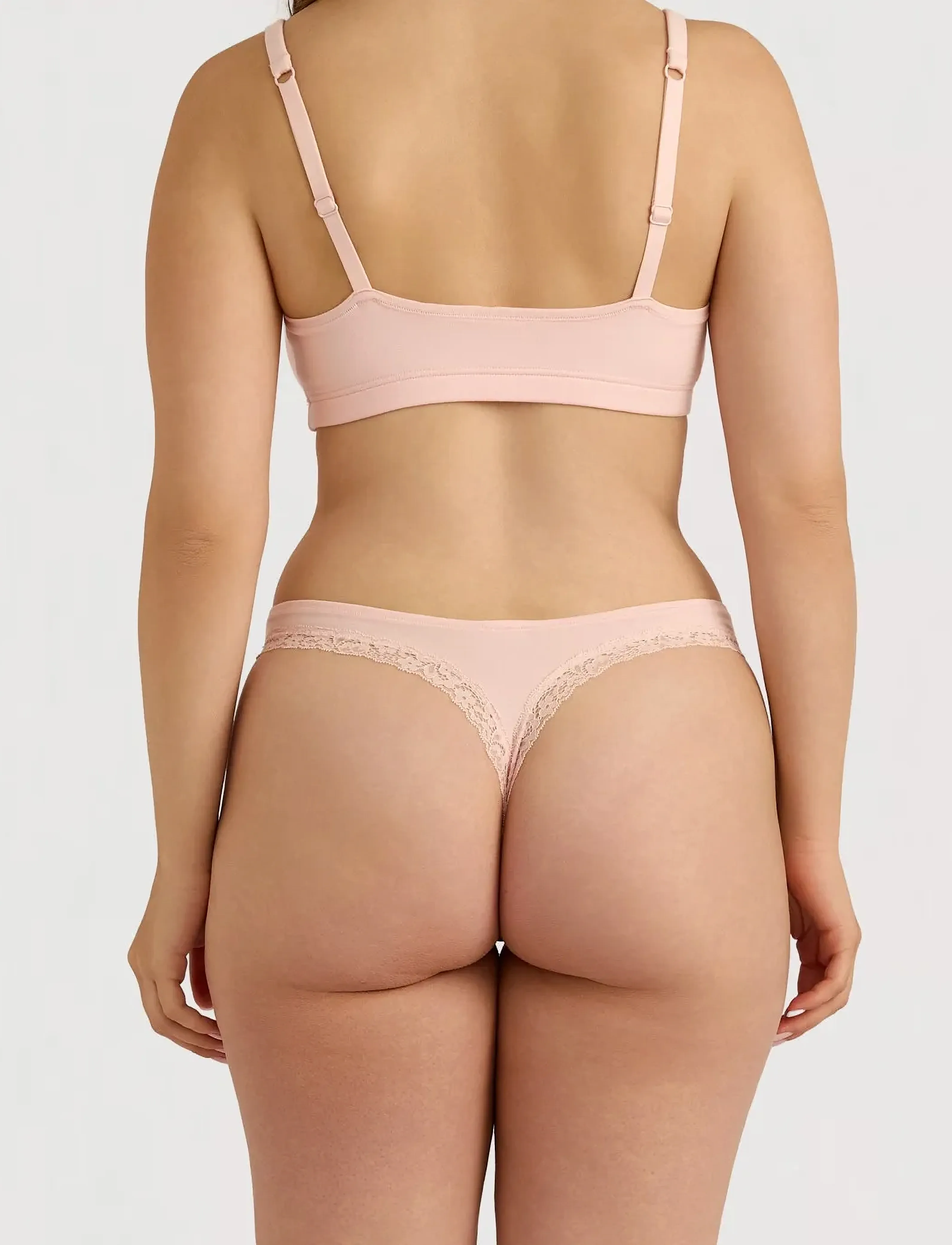 Organic Basics - Flex Lace Thong - soft blush - 3