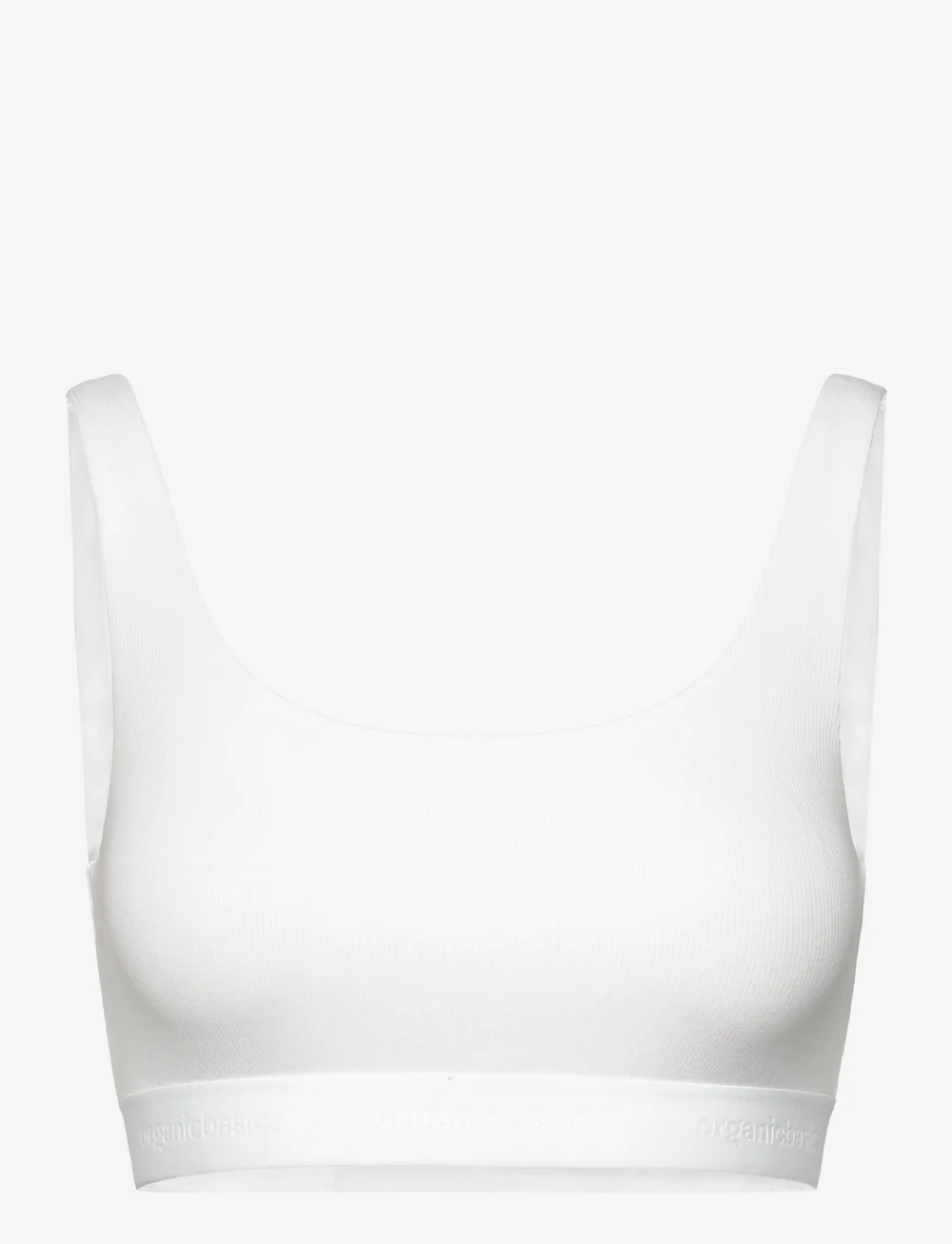 Organic Basics - Core Rib Tank Bralette - tank top-bh'er - white - 1