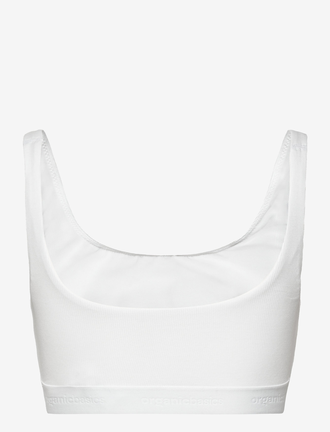 Organic Basics - Core Rib Tank Bralette - tank top bras - white - 2