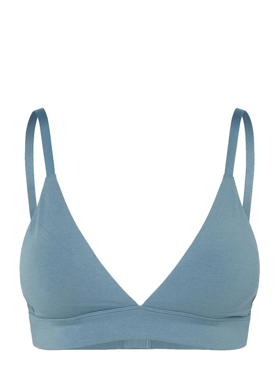 Organic Basics - Core Triangle Bralette - bralette - steel blue - 0