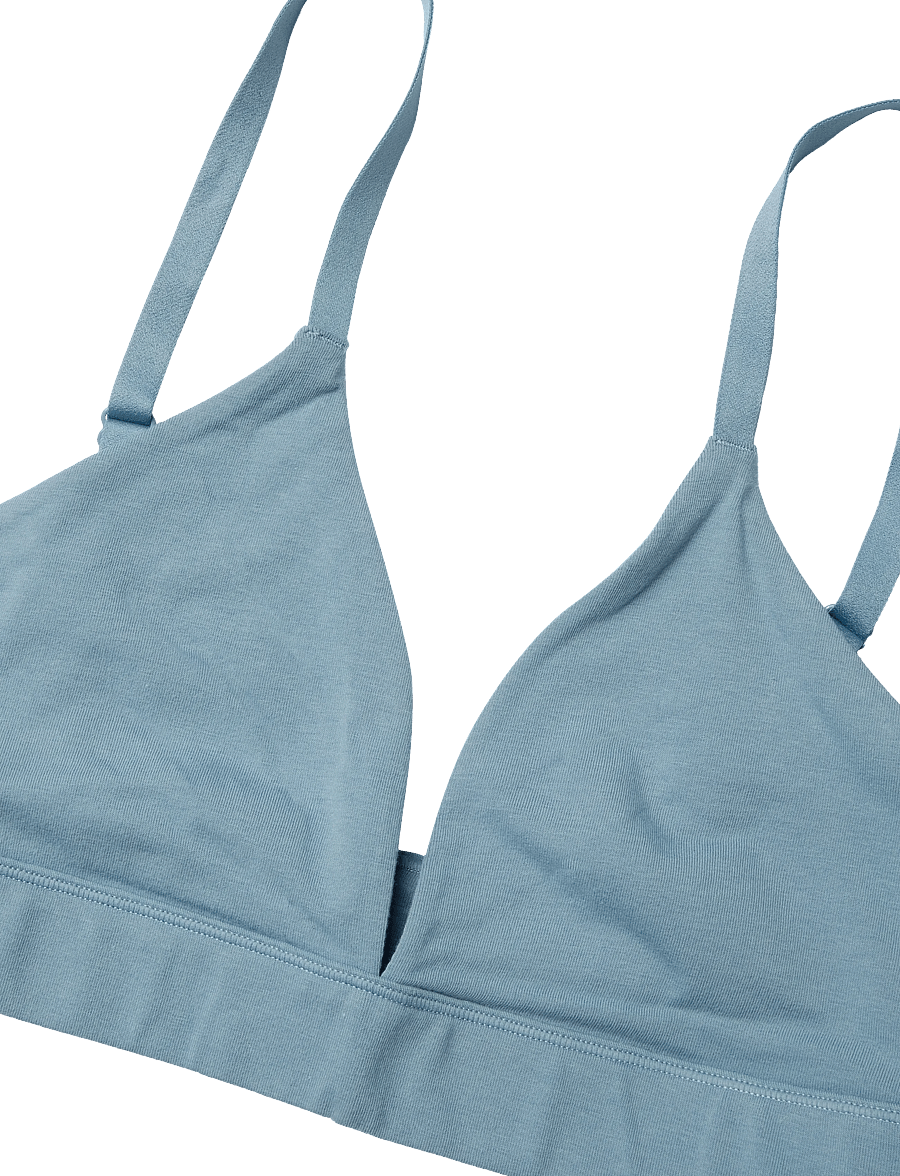 Organic Basics - Core Triangle Bralette - bralette - steel blue - 2