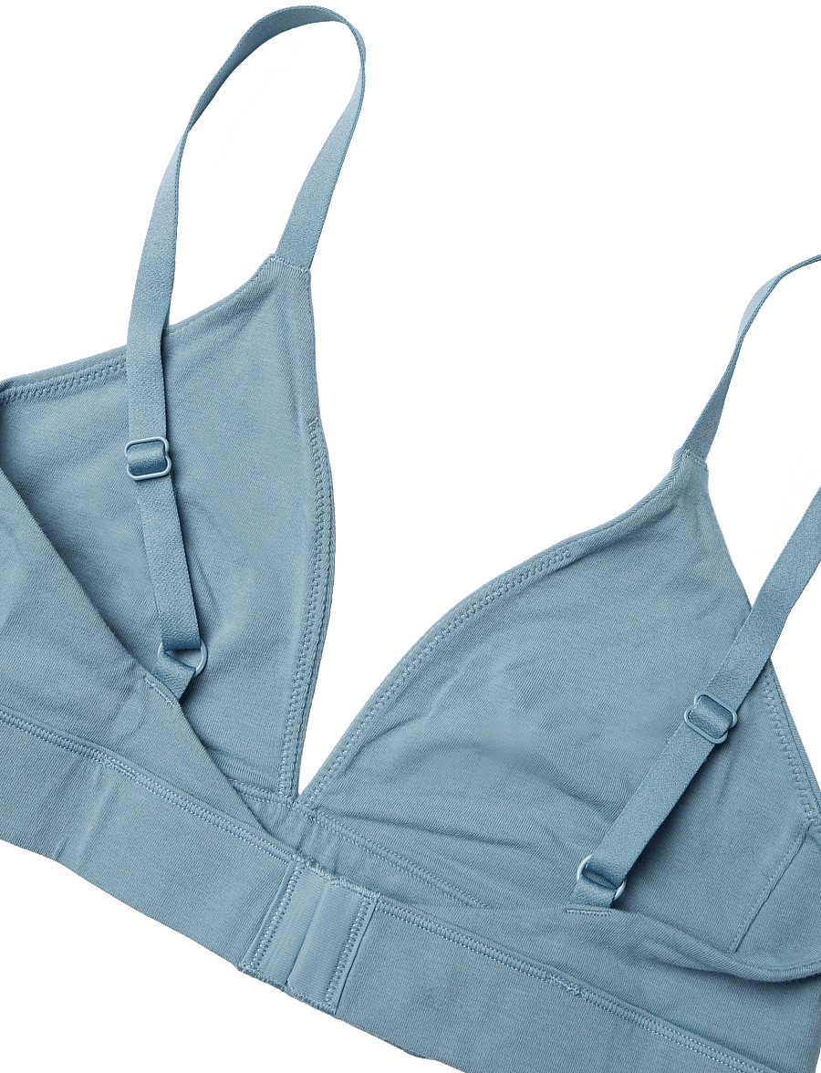 Organic Basics - Core Triangle Bralette - bralette - steel blue - 3