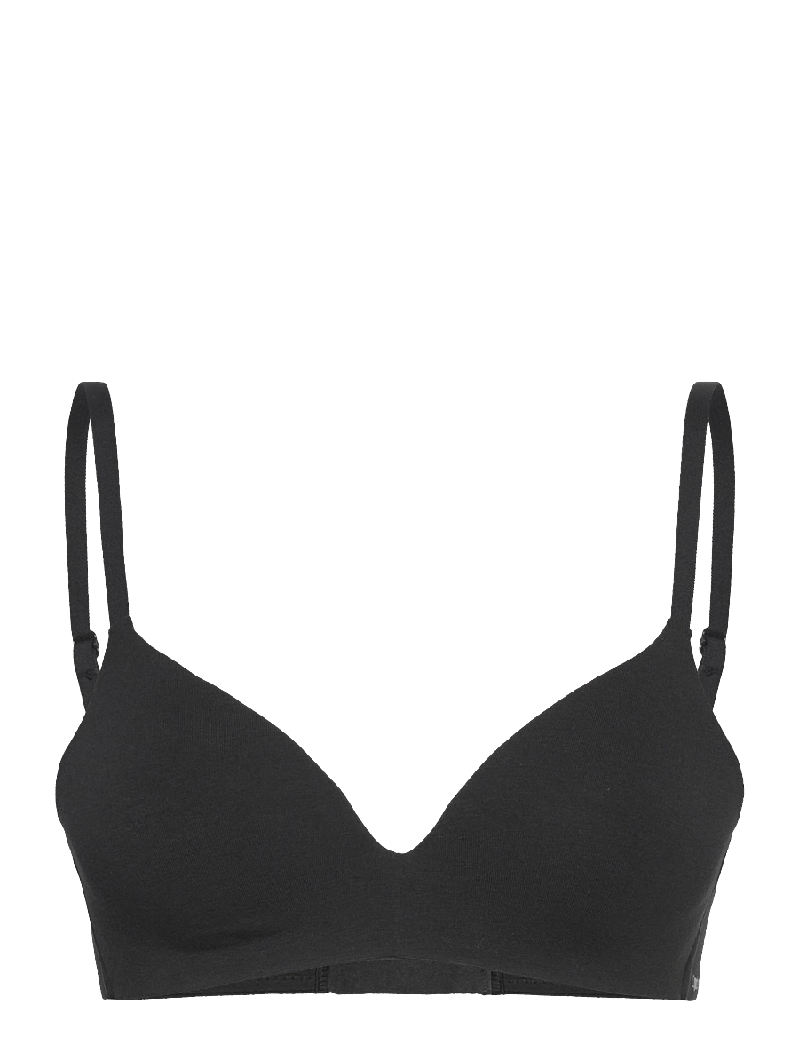 Organic Basics - Core Wireless Plunge Bra - non wired bras - black - 1