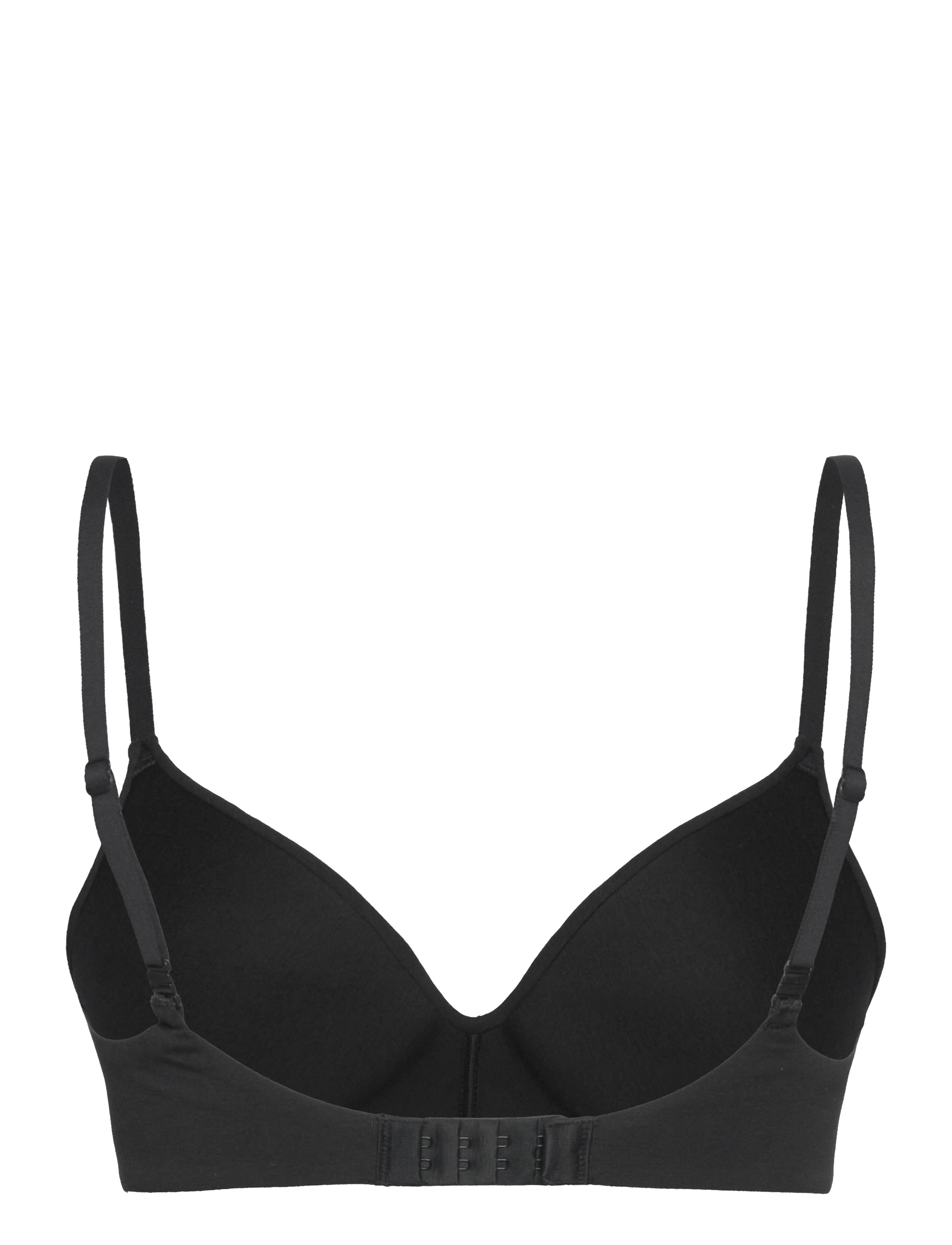 Organic Basics - Core Wireless Plunge Bra - non wired bras - black - 2