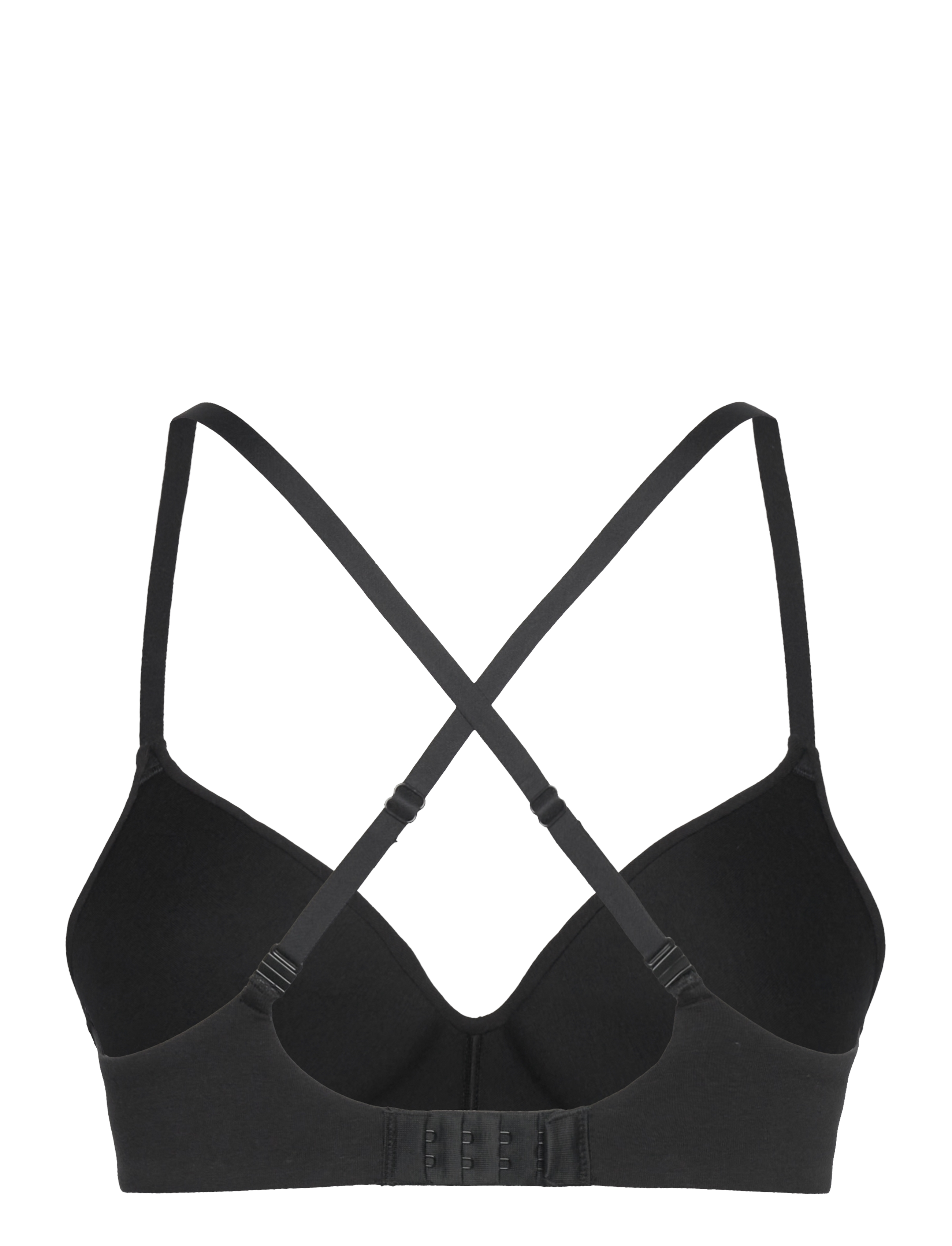Organic Basics - Core Wireless Plunge Bra - non wired bras - black - 3