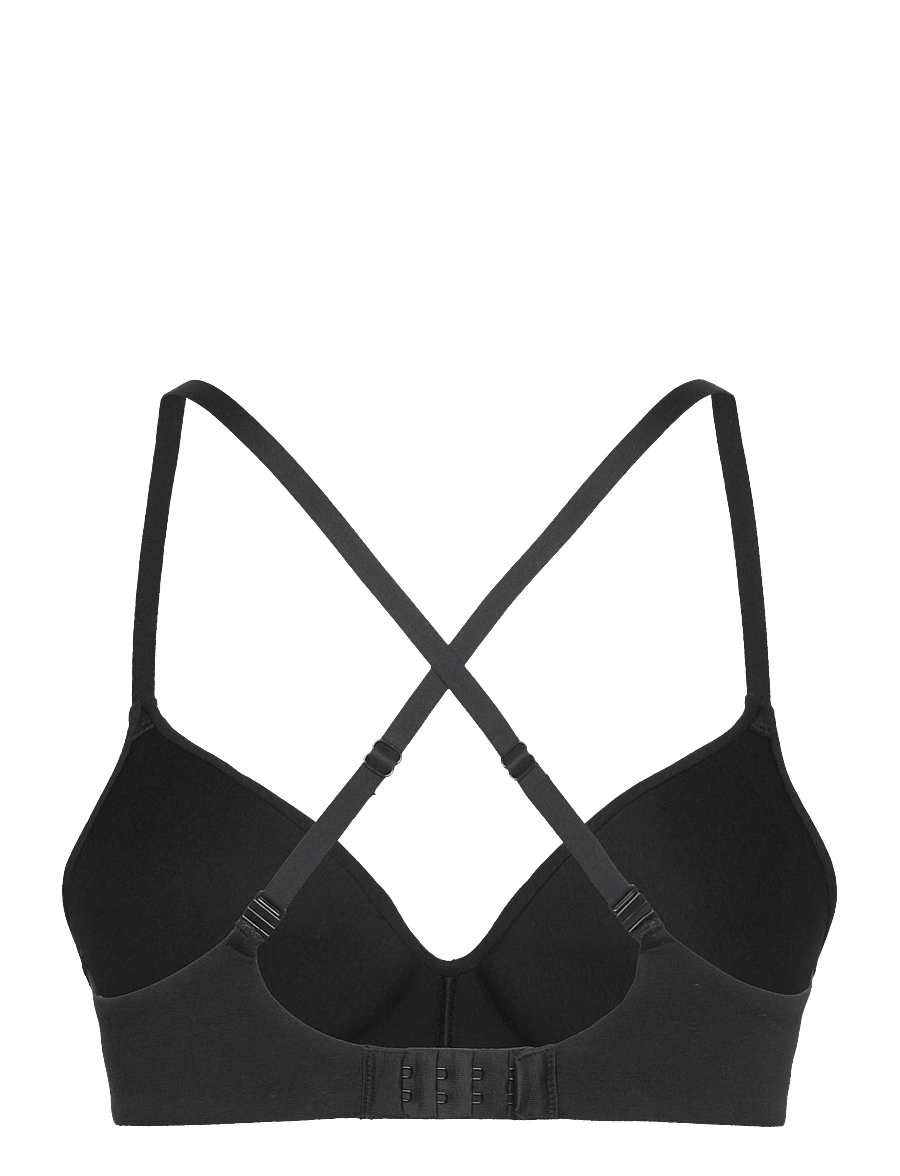 Organic Basics - Core Wireless Plunge Bra - non wired bras - black - 3