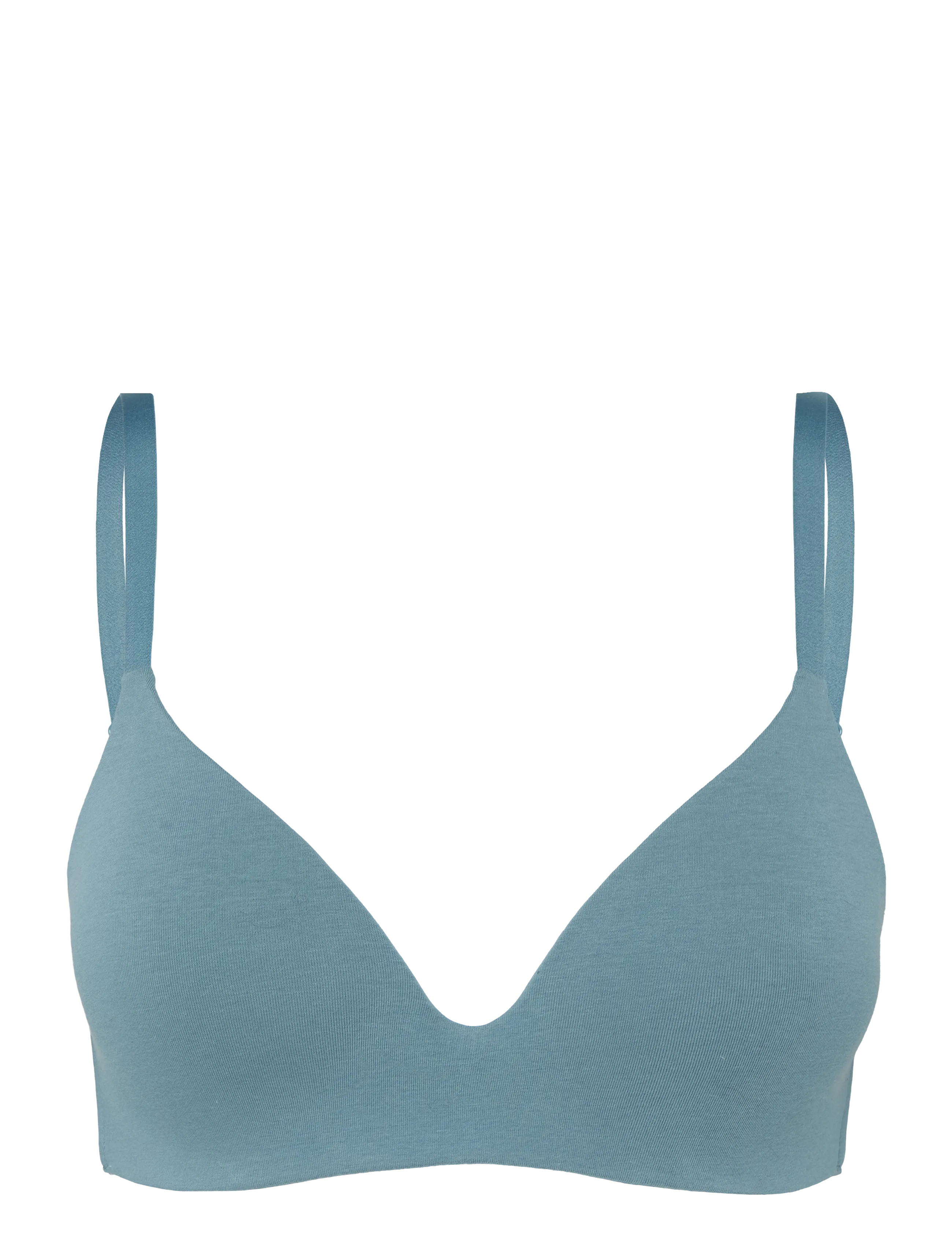 Organic Basics Core Wireless Plunge Bra - Organic Basics - STEEL BLUE / blue