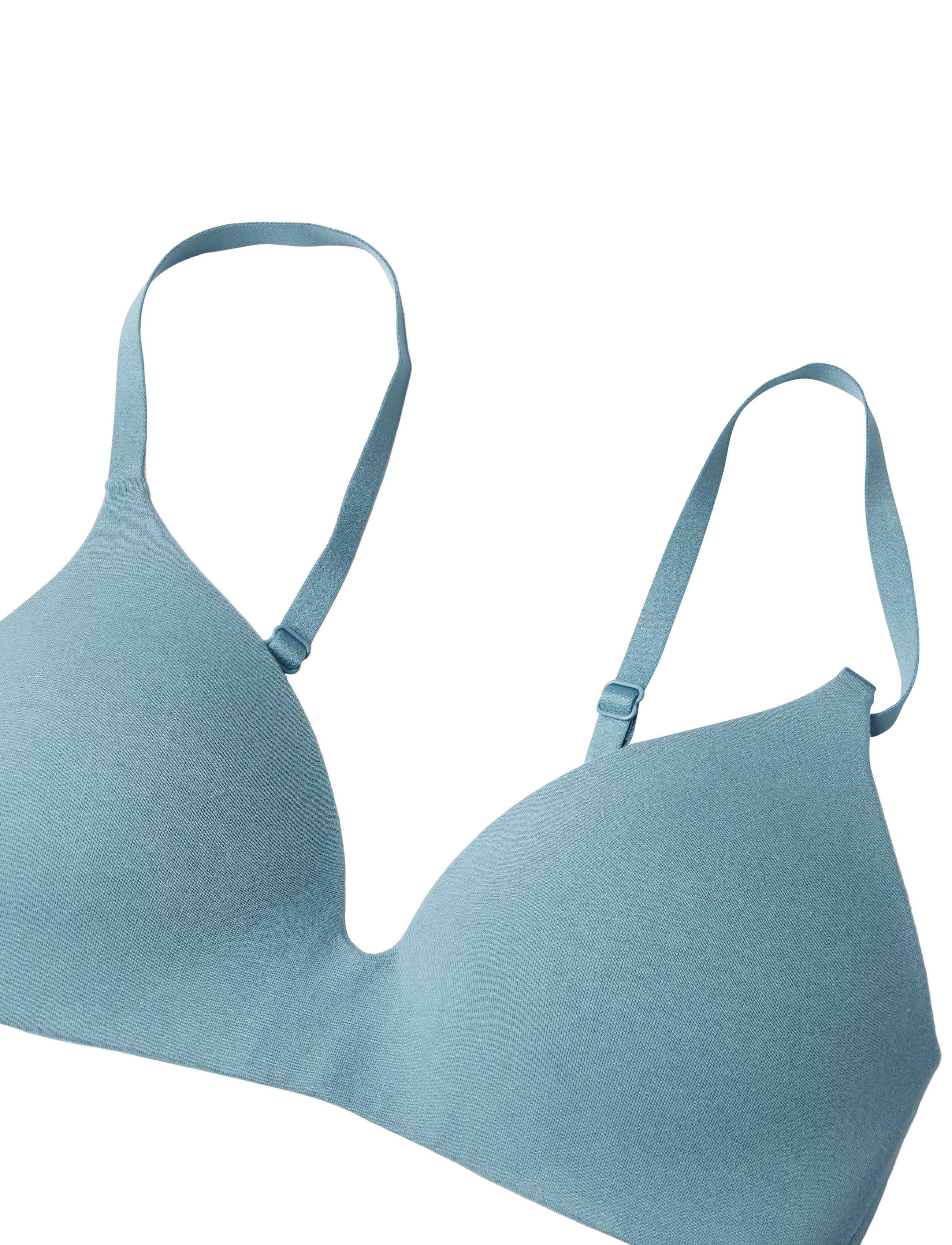 Organic Basics - Core Wireless Plunge Bra - bygellösa bh:ar - steel blue - 2