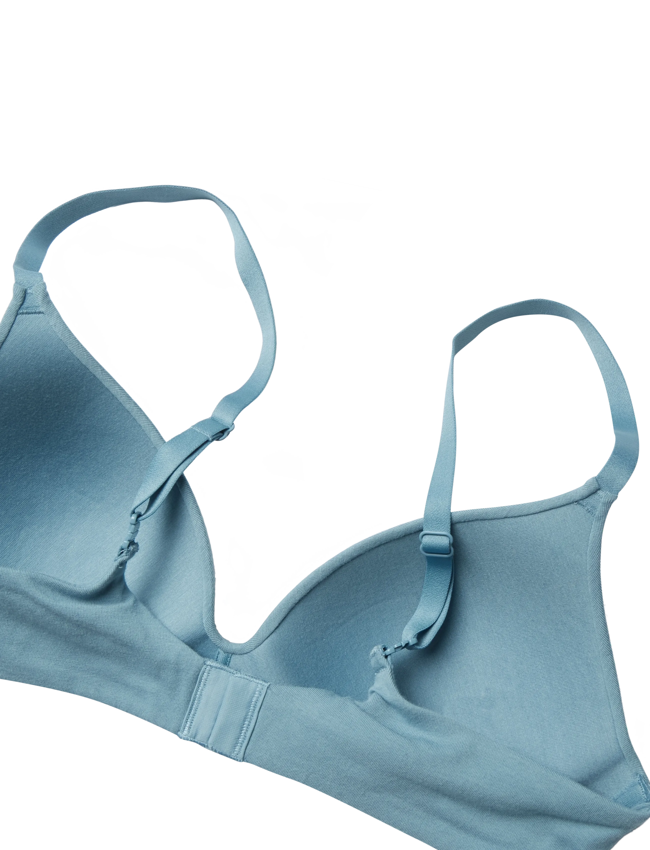 Organic Basics - Core Wireless Plunge Bra - bygellösa bh:ar - steel blue - 3