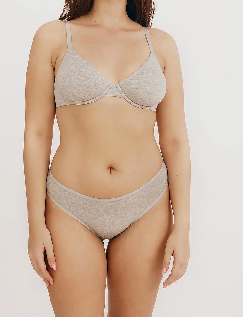 Organic Basics - Core Unlined Demi Bra - t-shirt bhs - grey melange - 3