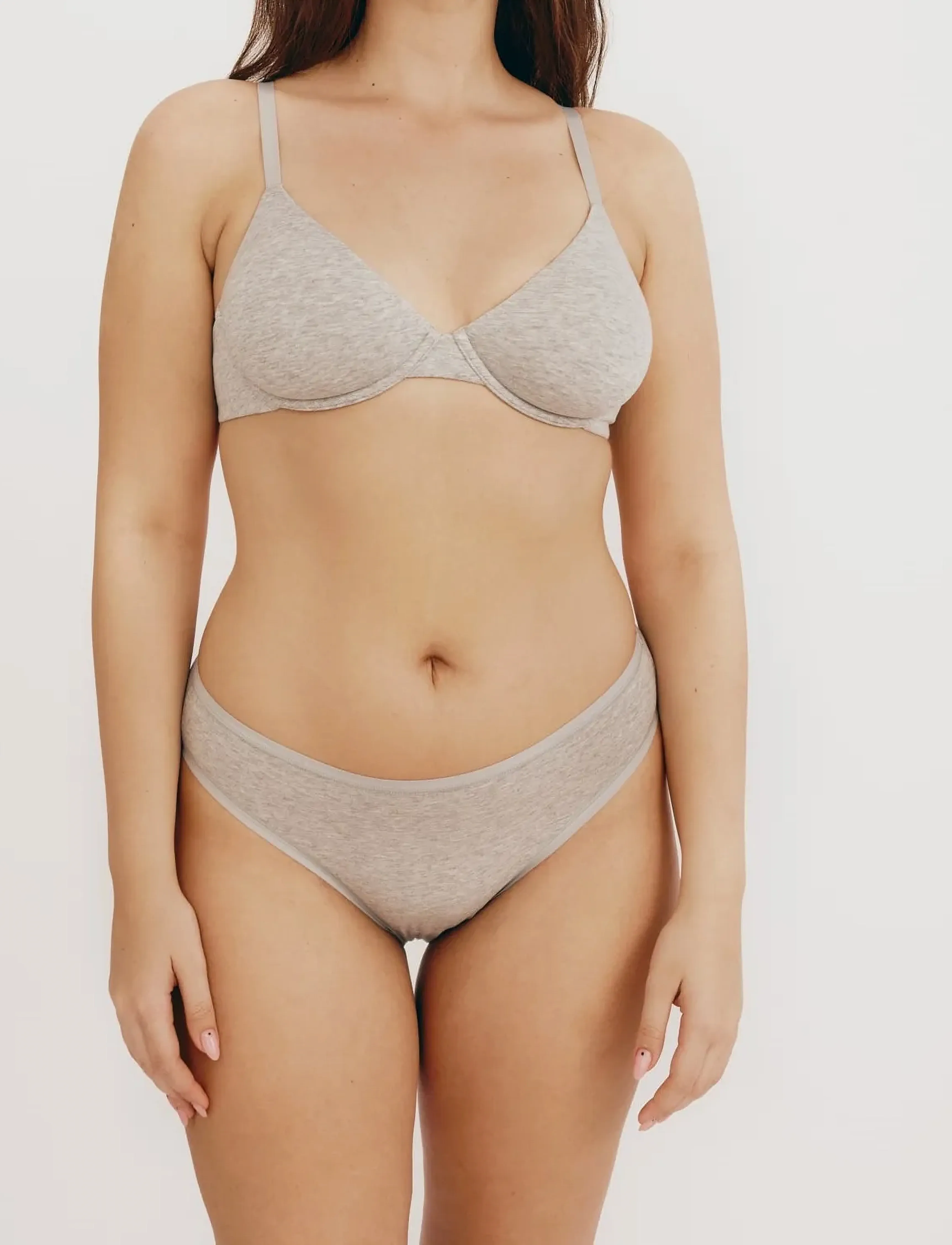 Organic Basics Core Unlined Demi Bra - Unterwäsche - GREY MELANGE / grey
