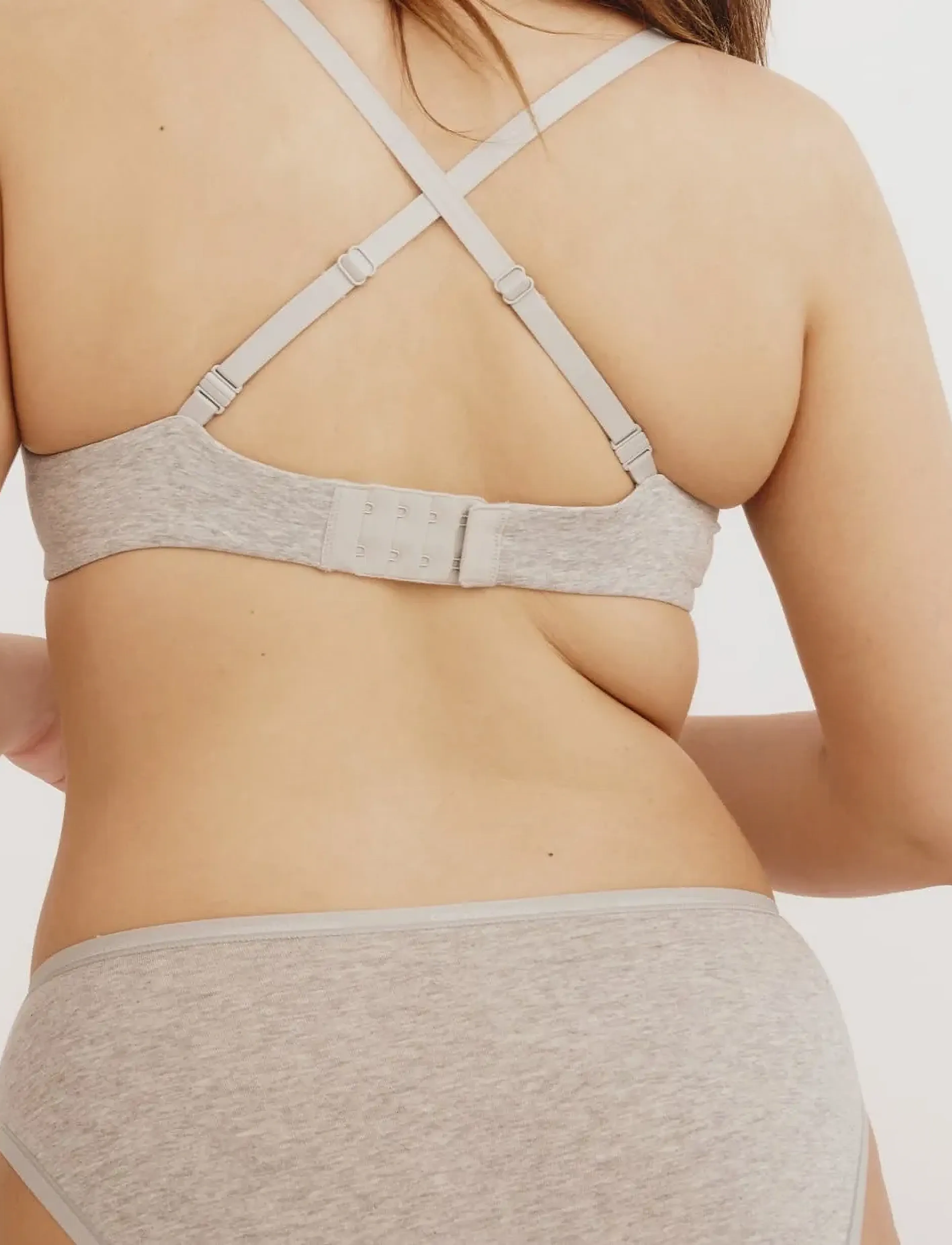 Organic Basics - Core Unlined Demi Bra - sléttir brjóstahaldarar - grey melange - 5