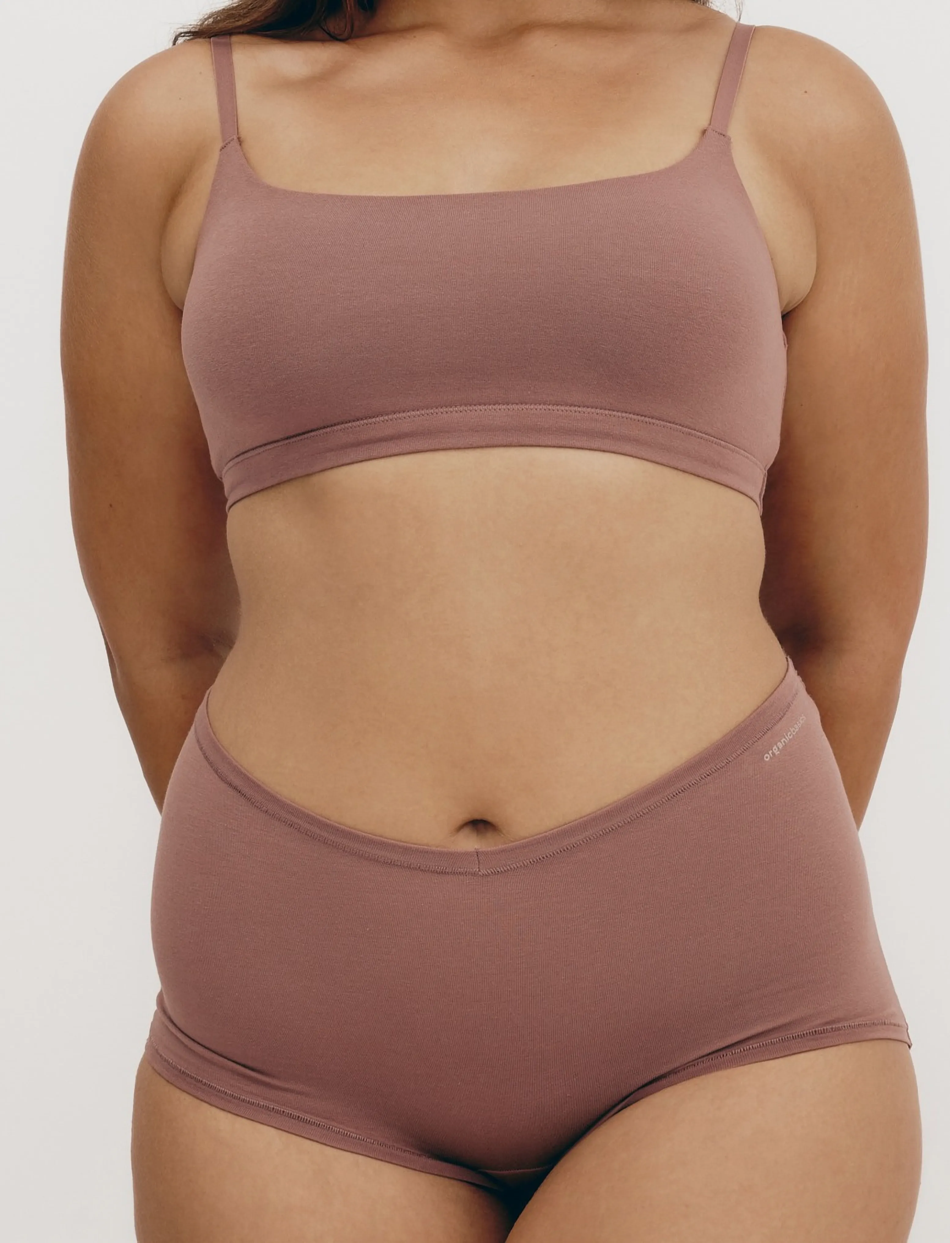 Organic Basics Flex Bralette - Organic Basics - ROSE WOOD / brown