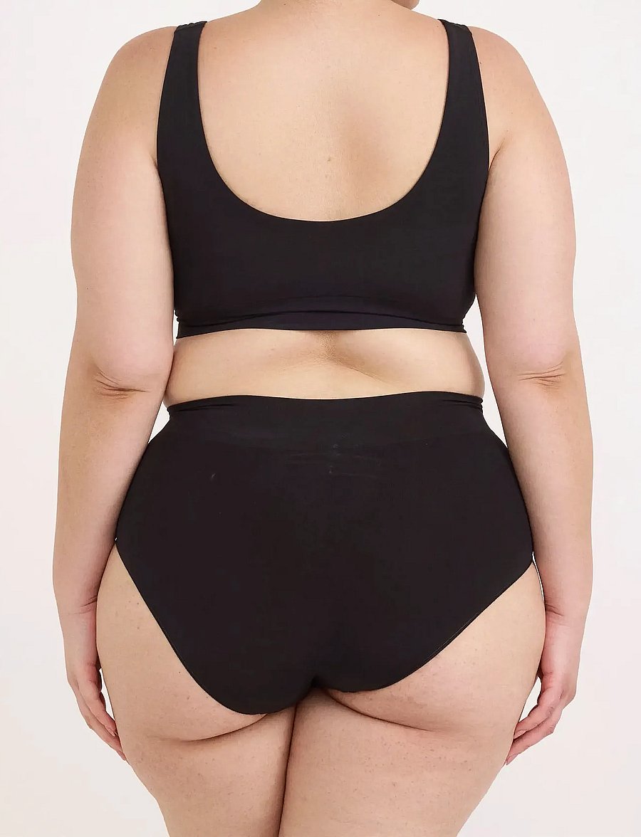Organic Basics - Smooth Bralette - tank top rinnahoidjad - black - 3