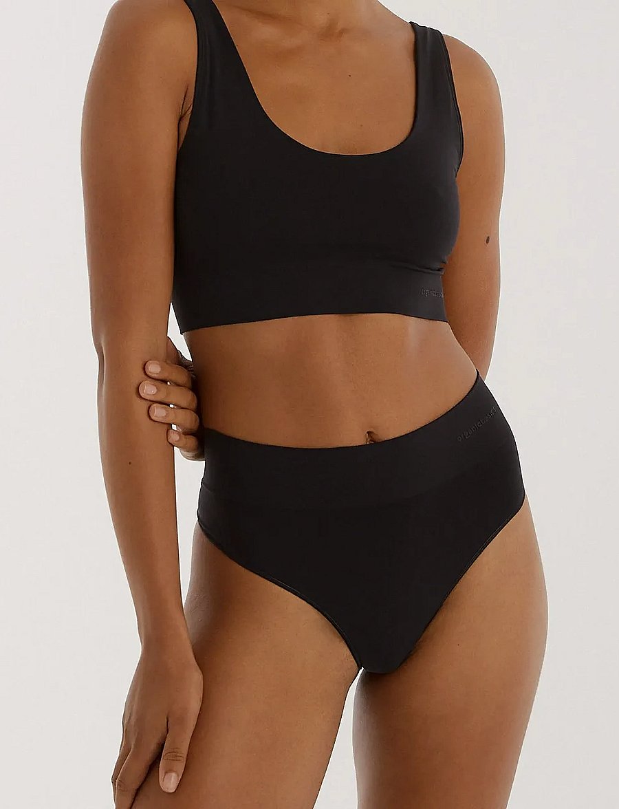 Organic Basics - Smooth Bralette - tank top rinnahoidjad - black - 4