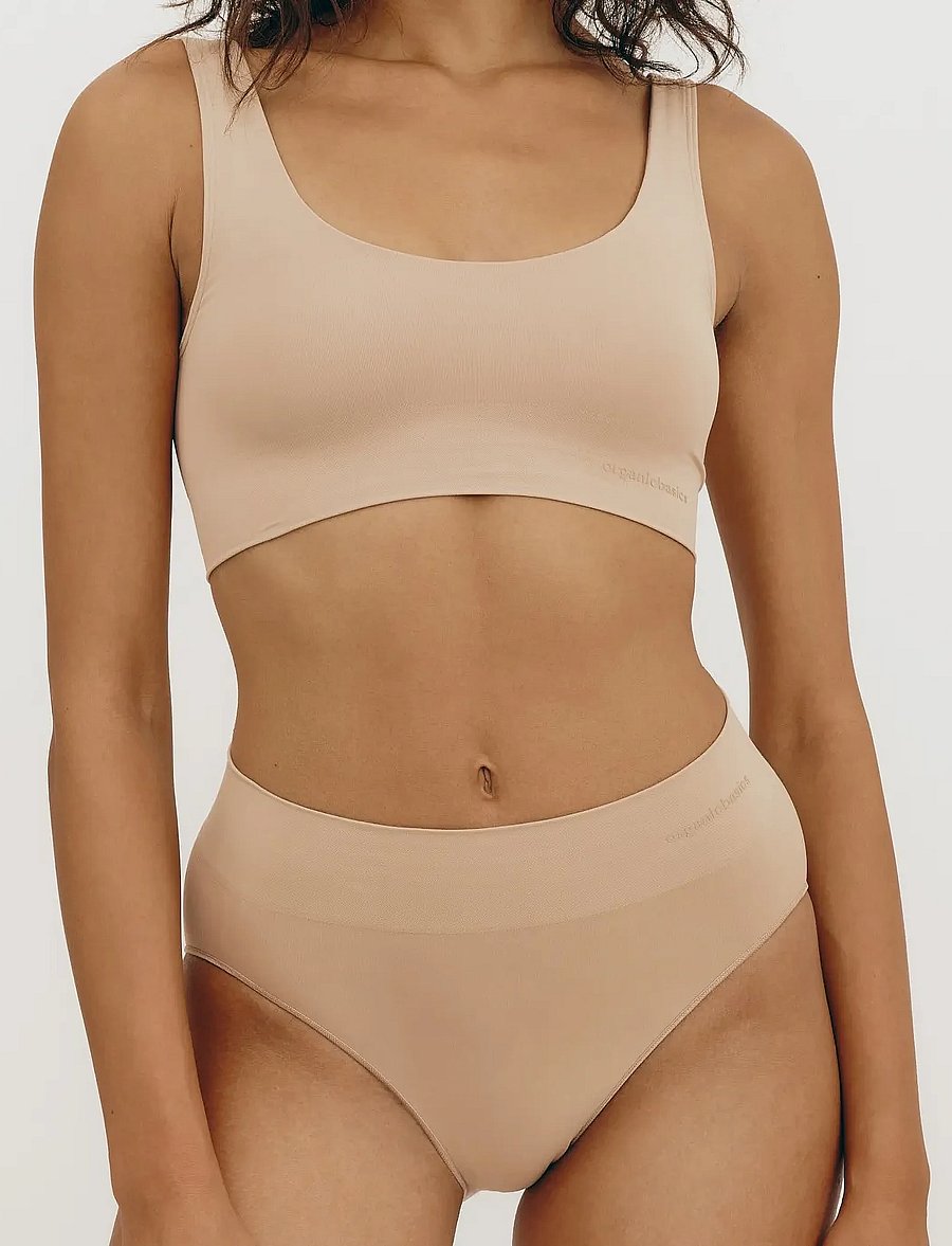 Organic Basics - Smooth Bralette - tank-top-bhs - hazelnut - 0
